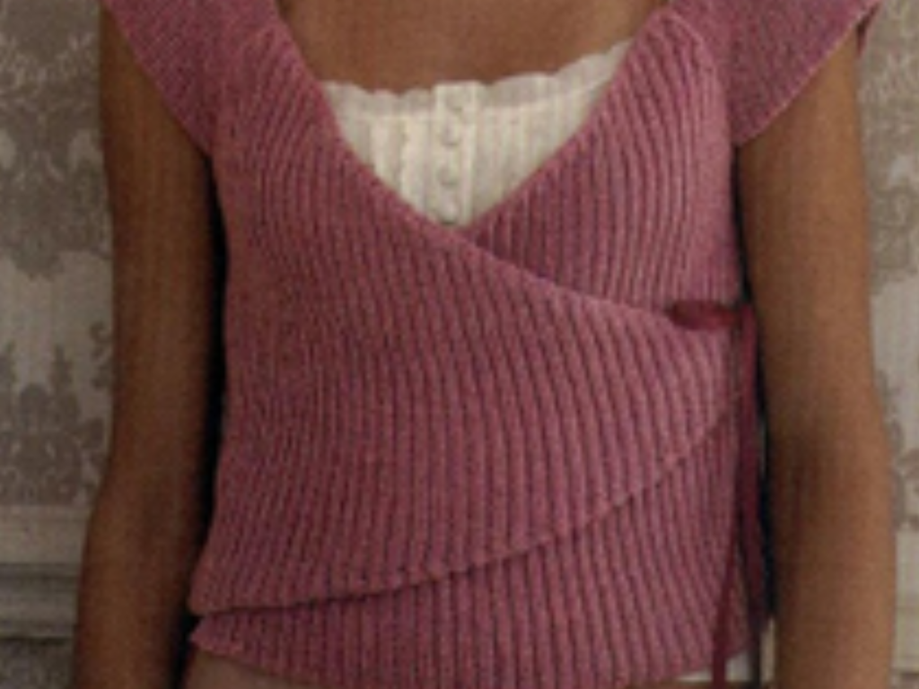 Easy KNITTING PATTERN -very easy Beginners Womens Ribbed Wrap Top- Cardigan short Cap Sleeves 30"-40" DK 8 Ply Worsted Wool Knitting Pattern PDF download