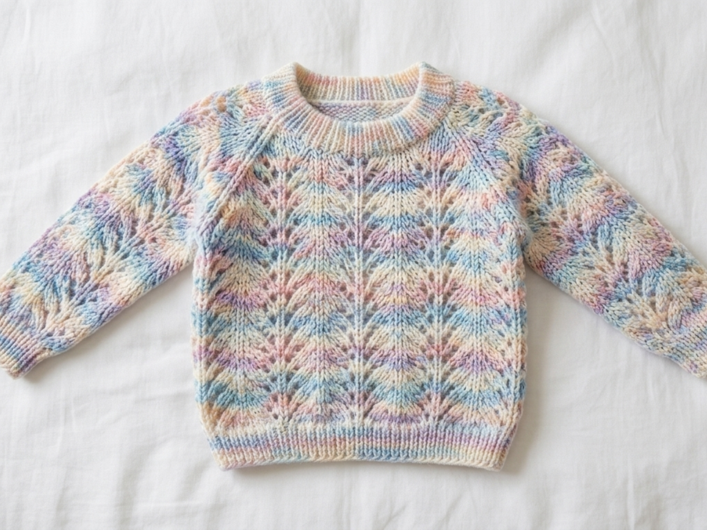 Baby Knitting Pattern Feather and fan Baby Cardigan Sweater Knitting Pattern (PDF Download)
