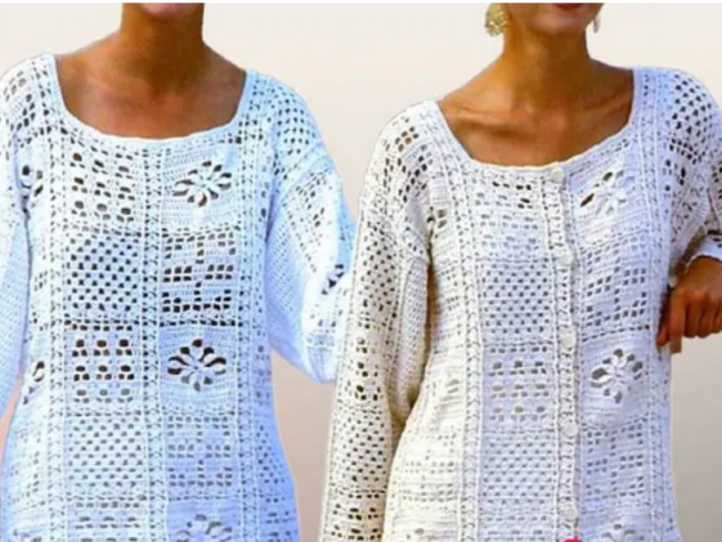 Womens Crochet Crochet Cardigan Pattern, Women's Sweater (PDF Download)