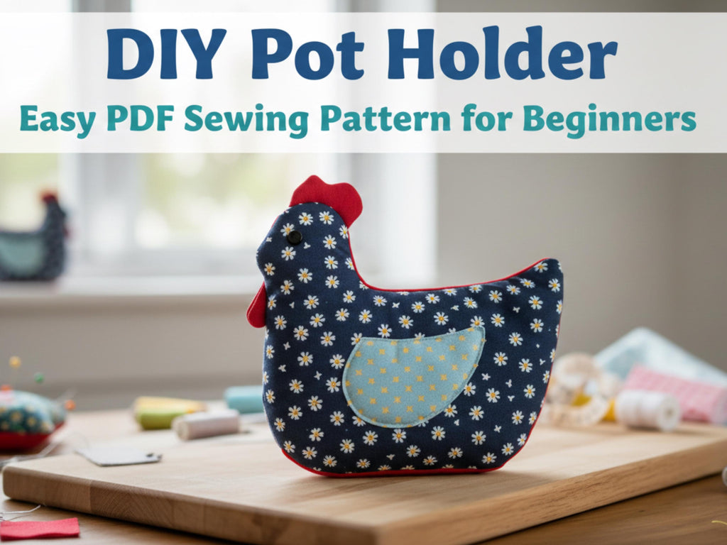 Chicken  Pot Holder Sewing Pattern: Chicken Decor (PDF Pattern)