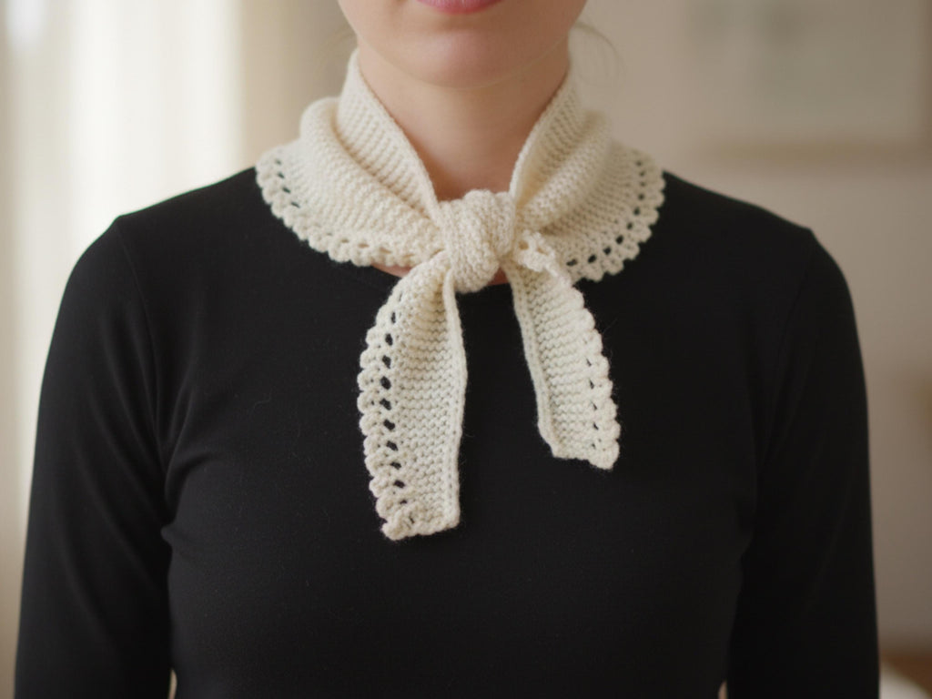 Easy   Scarf Knit Pattern | Vintage Garter Stitch (PDF Pattern)