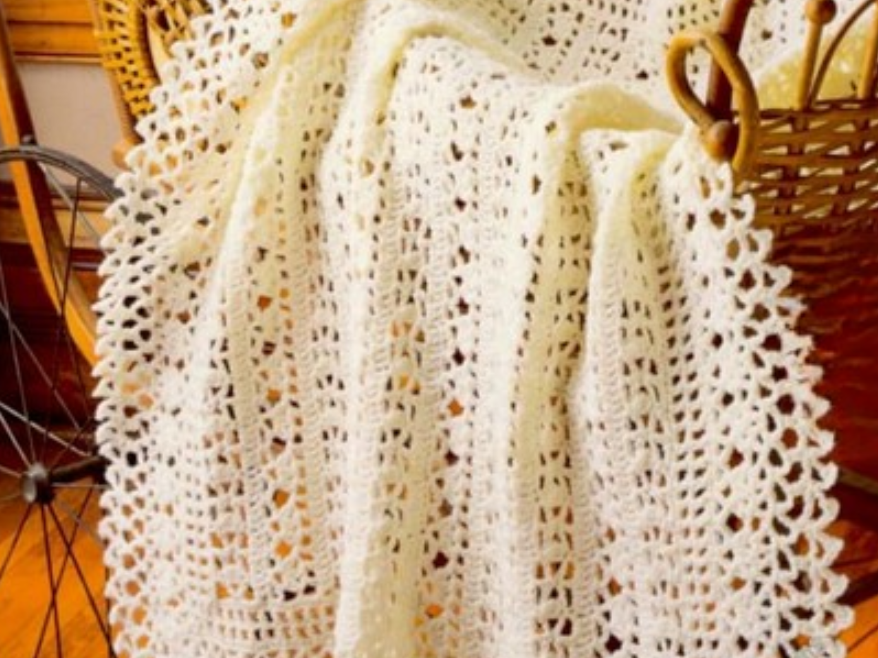 Easy Lace Baby Afghan Crochet Pattern (PDF Download)