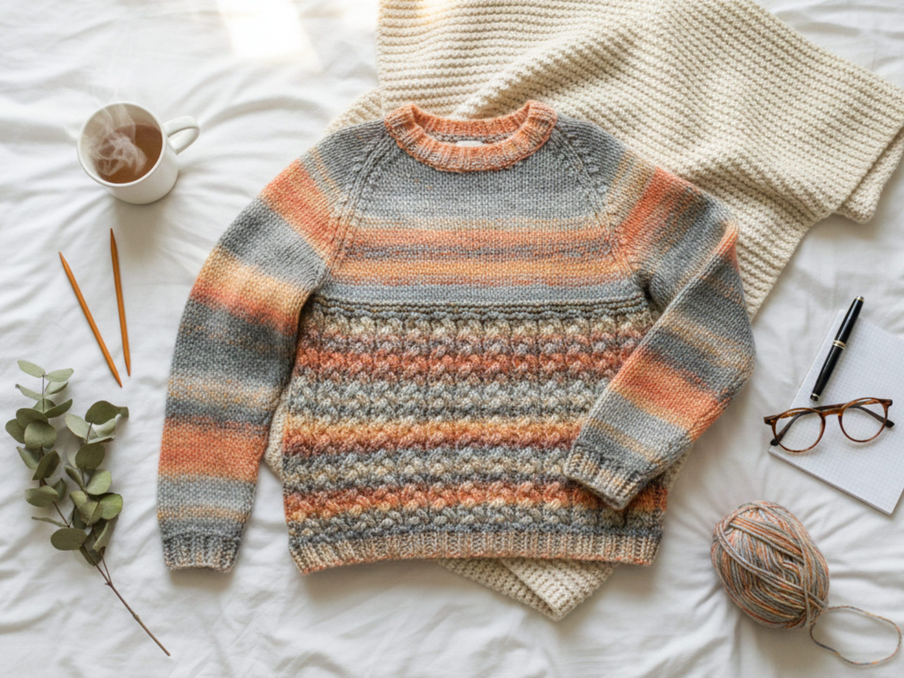 Easy KNITTING PATTERN -Womens Round Neck Cable twist sweater 28"-46" Chunky- Bulky 12Ply Yarn Knitting Pattern PDF download- Nice Winter Knit