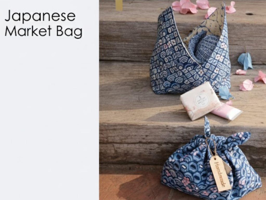 Small Japanese Folded Bag | PDF Sewing Pattern with Tutorial | Instant Digital Download | Easy Triangle Bag Pattern | Origami Sewing Project