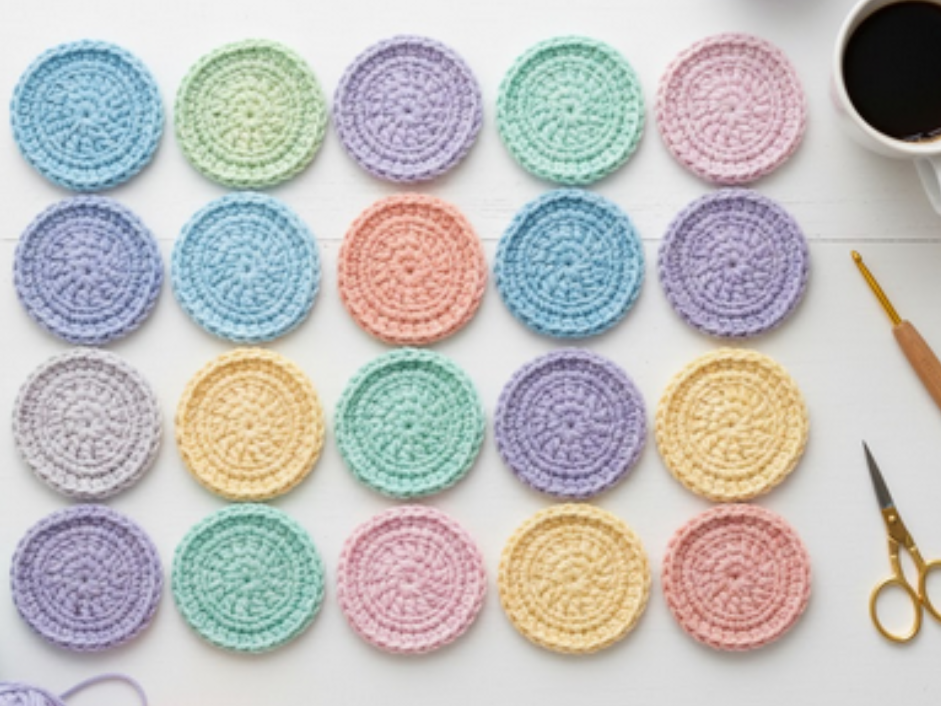 Crochet Coasters Pattern PDF | Easy Holiday Coasters | Simple Crochet Pattern |Holiday decor|Ornaments|Spiral coaster crochet pattern