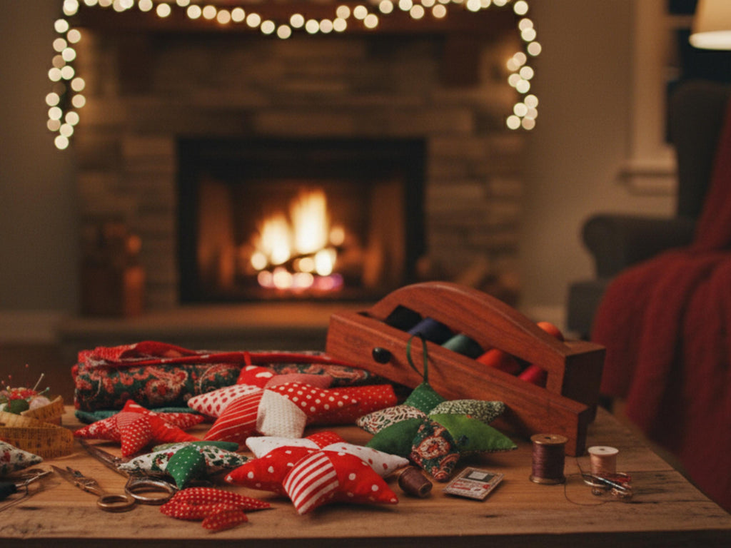 Christmas patterns to sew-Sewing Ornaments • Patchwork Holiday Decorations • DIY Sewing Pattern • Handmade Xmas Craft