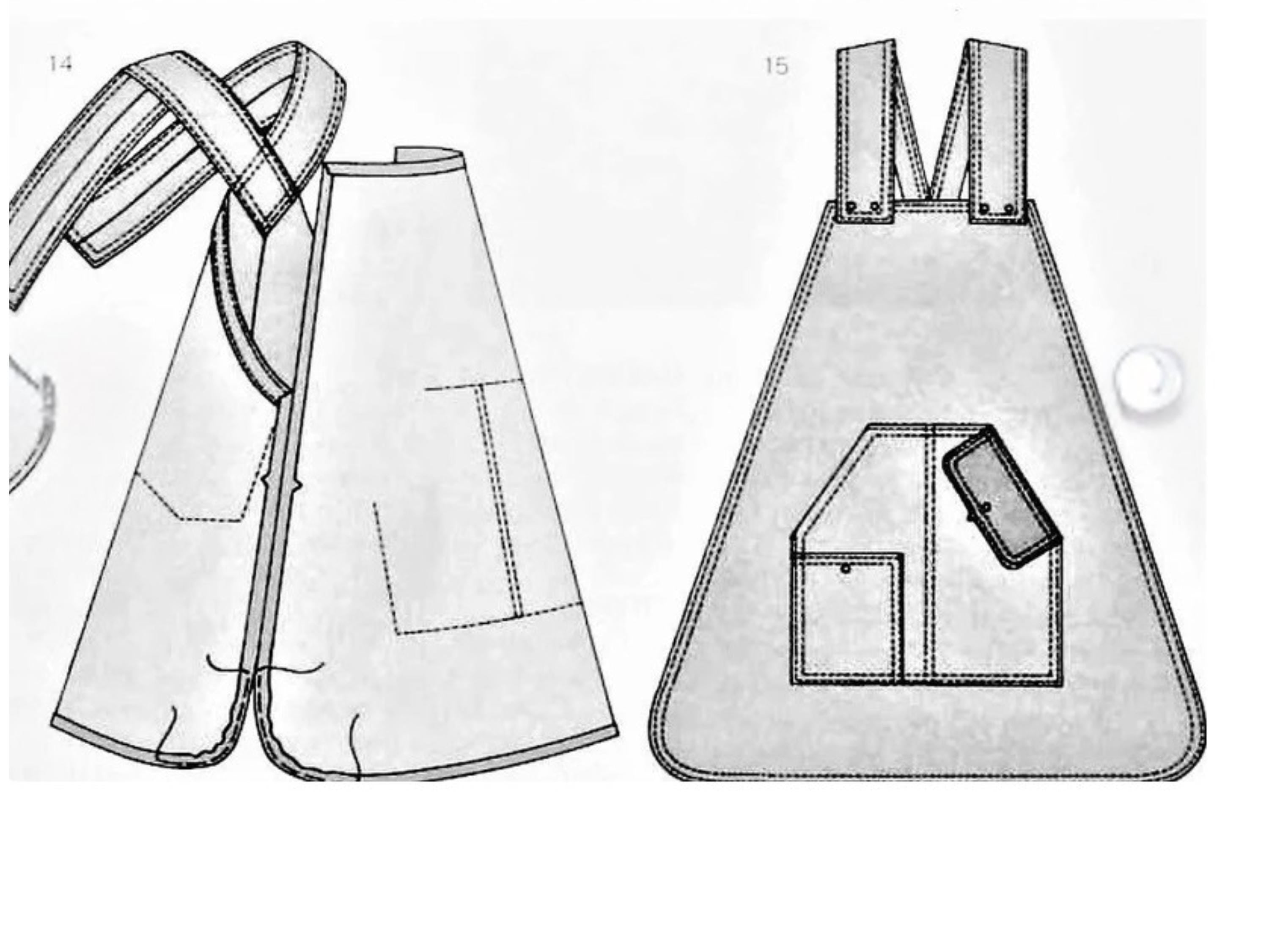 Vintage Japanese Cross Back Apron Pattern: Beginners Friendly Apron PDF (S-M-L)