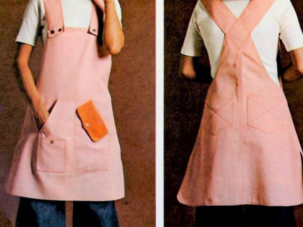 Vintage Japanese Cross Back Apron Pattern: Beginners Friendly Apron PDF (S-M-L)