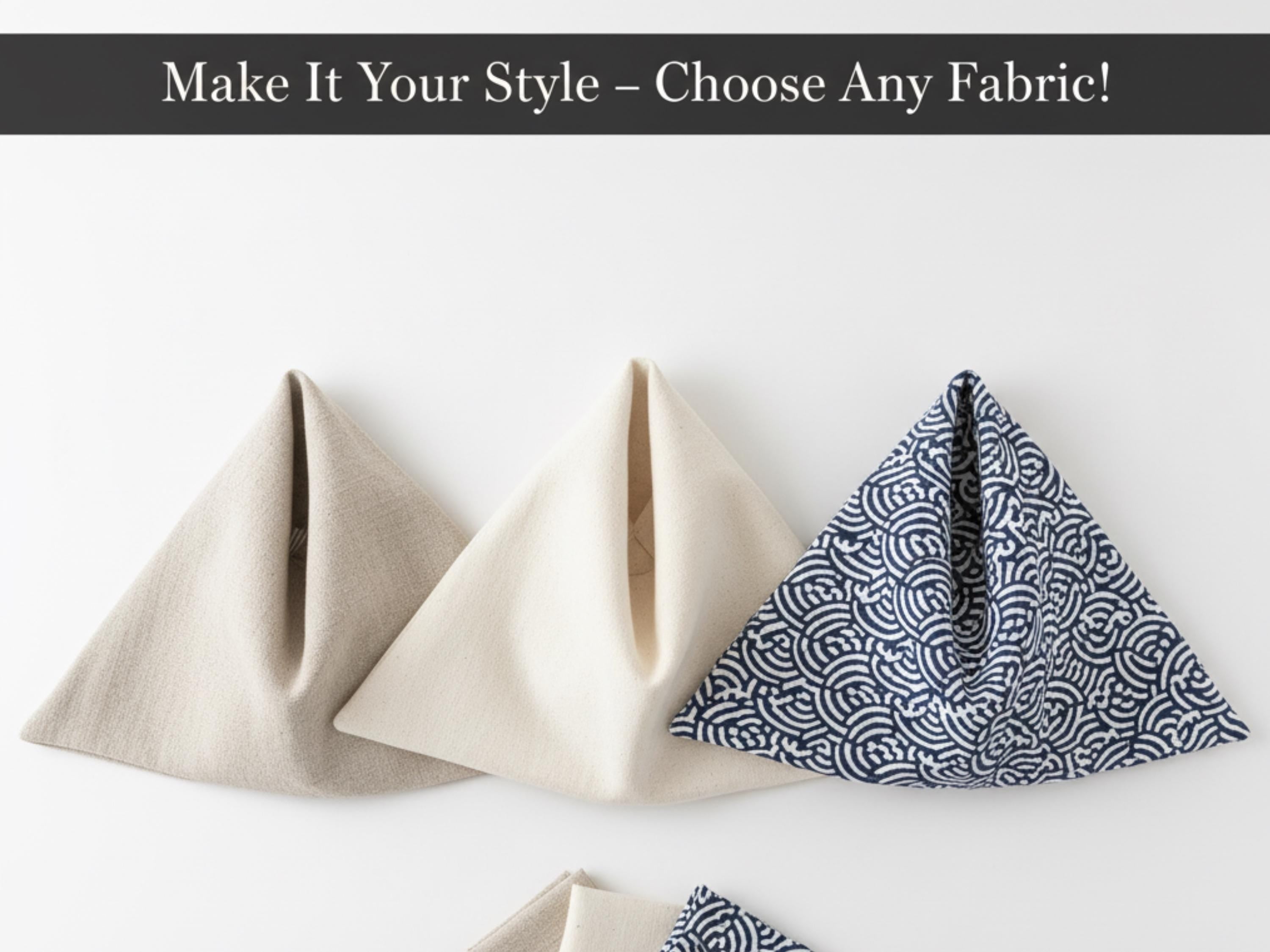 Small Japanese Folded Bag | PDF Sewing Pattern with Tutorial | Instant Digital Download | Easy Triangle Bag Pattern | Origami Sewing Project