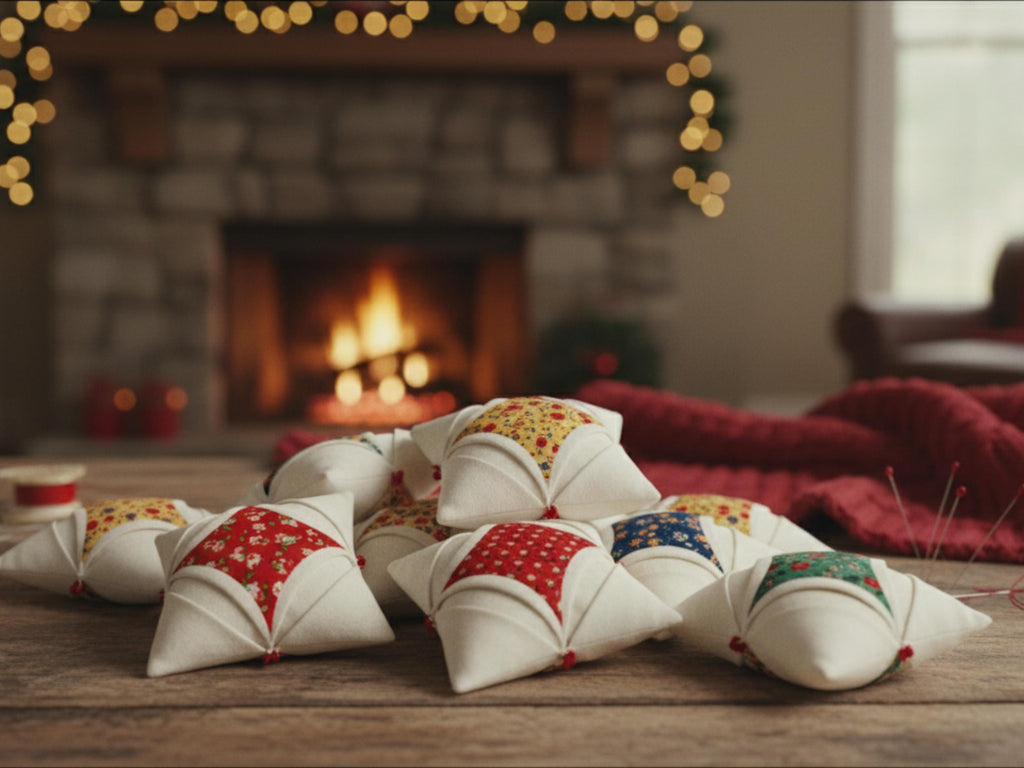 Christmas patterns to sew-Sewing Ornaments • Patchwork Holiday Decorations • DIY Sewing Pattern • Handmade Xmas Craft