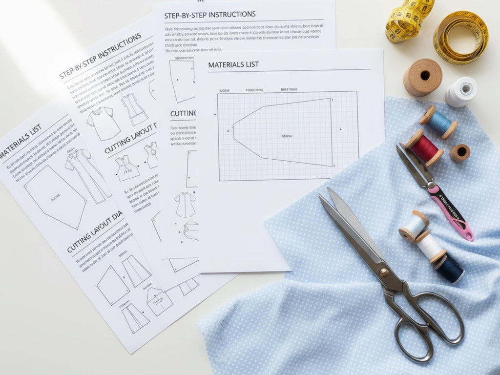 Sewing craft pattern-Machine Organizer Pattern | Fabric Mat with Pockets | PDF Sewing Pattern for Under Machine Storage | Sewing Table Mat