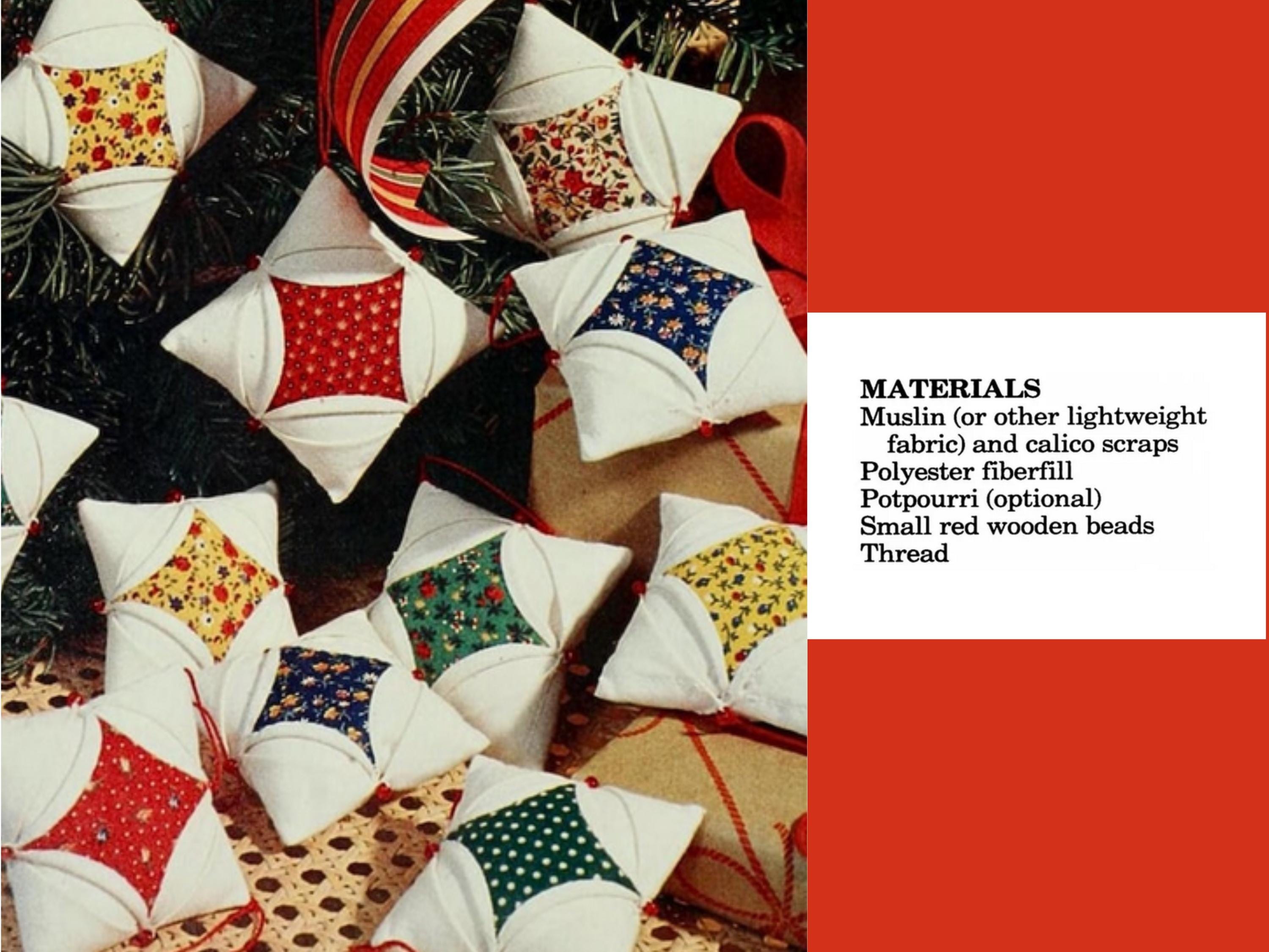 Christmas patterns to sew-Sewing Ornaments • Patchwork Holiday Decorations • DIY Sewing Pattern • Handmade Xmas Craft