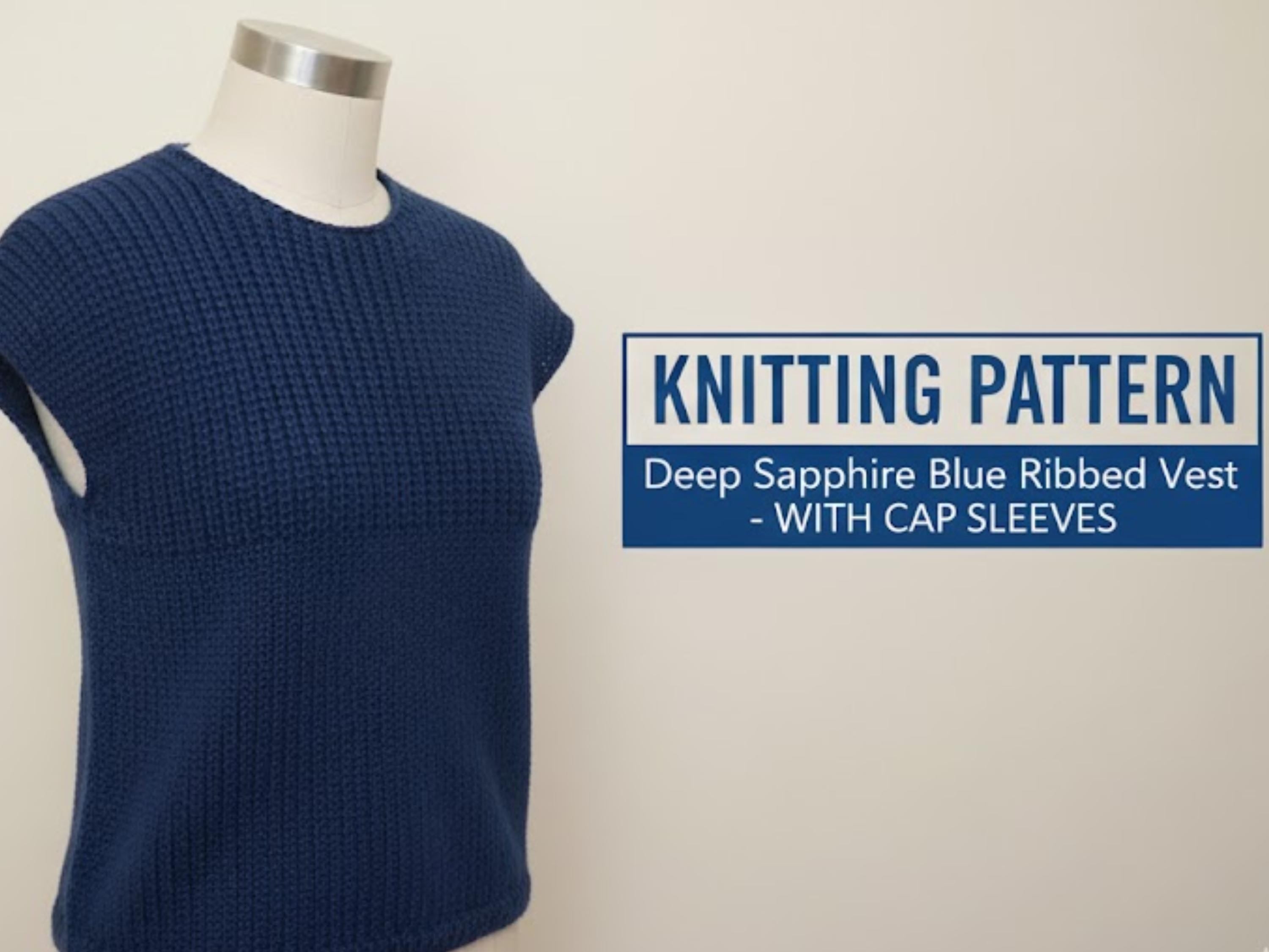 Beginner Women's Knit Vest Pattern, Aran Worsted, Cap Sleeve (PDF Pattern)