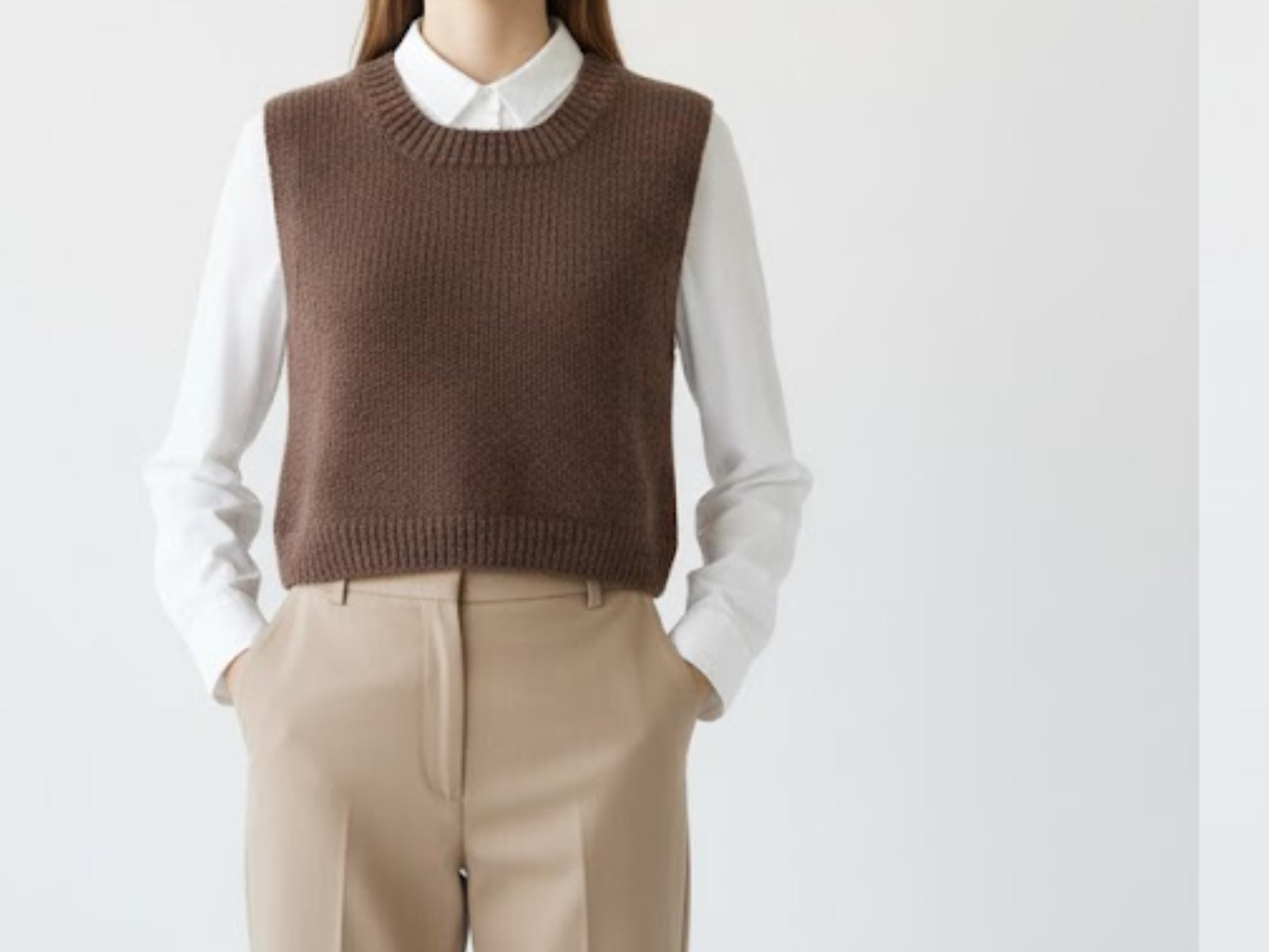 Womens Sleeveless Vest Knitting Pattern • Easy Beginner DK Wool (PDF Download)
