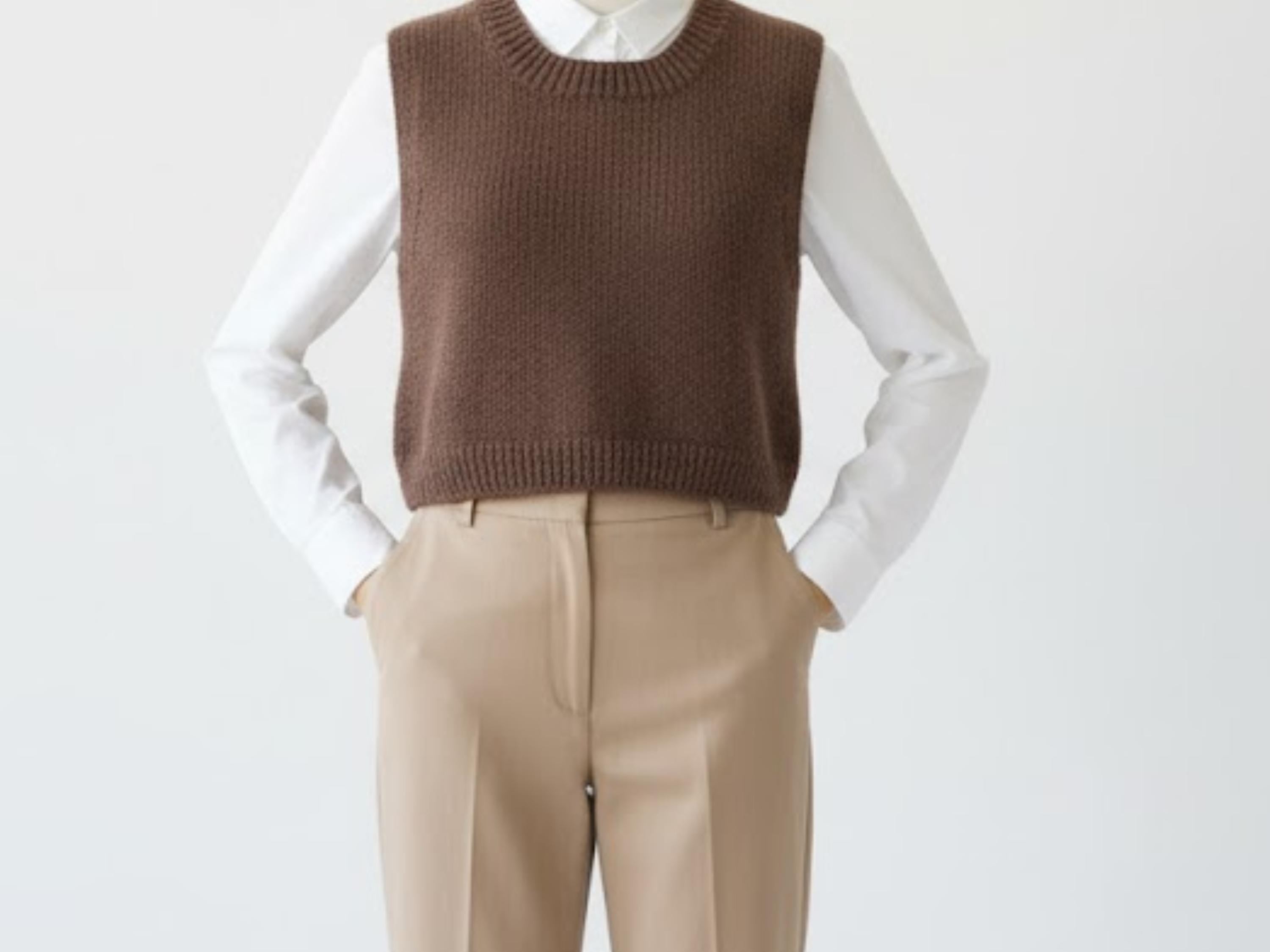 Womens Sleeveless Vest Knitting Pattern • Easy Beginner DK Wool (PDF Download)