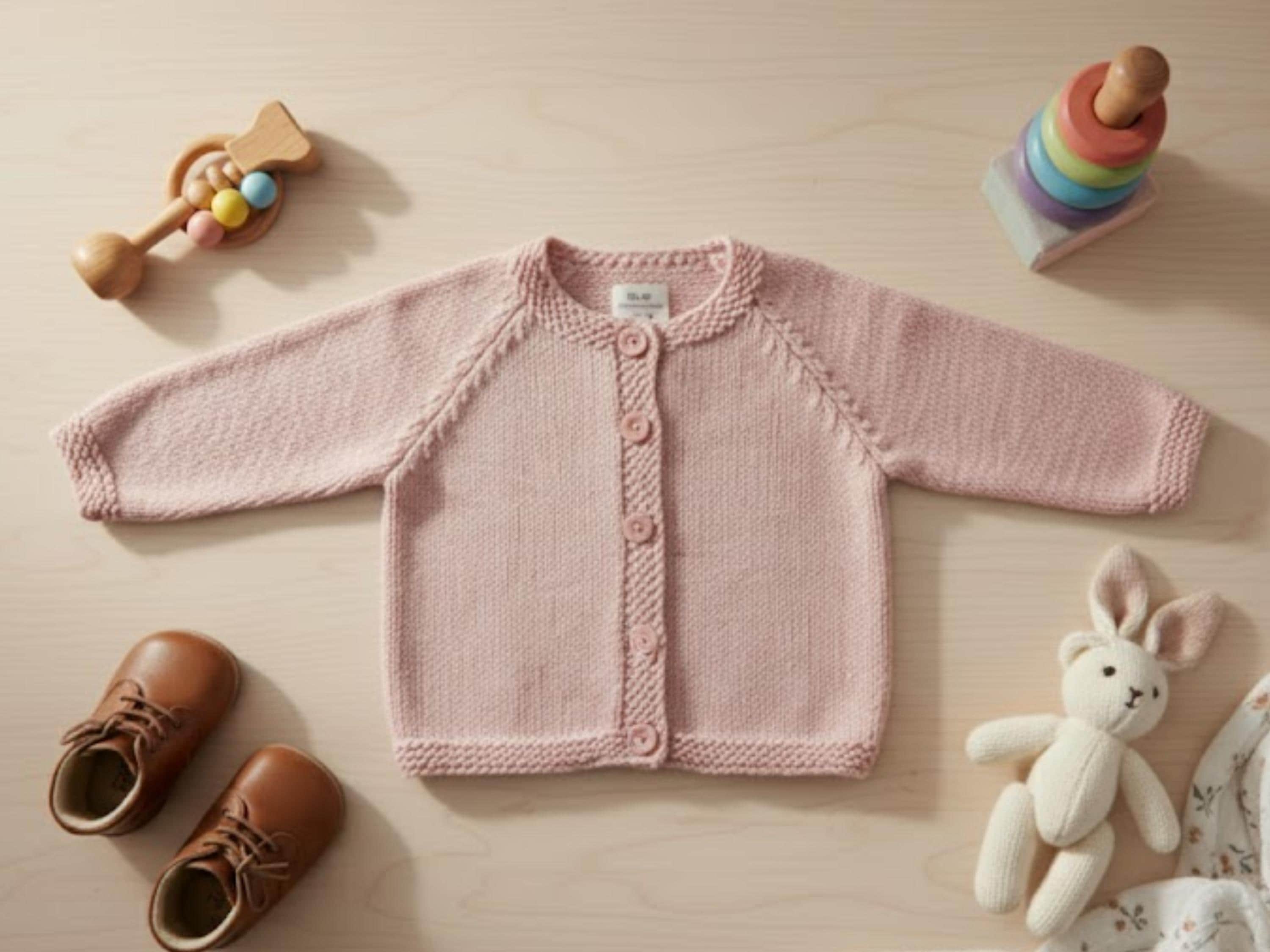 Easy Baby Cardigan Knitting Pattern | Boys & Girls  Jacket|Sizes 0–36 Months|PDF Instant Download|Beginner knitting pattern