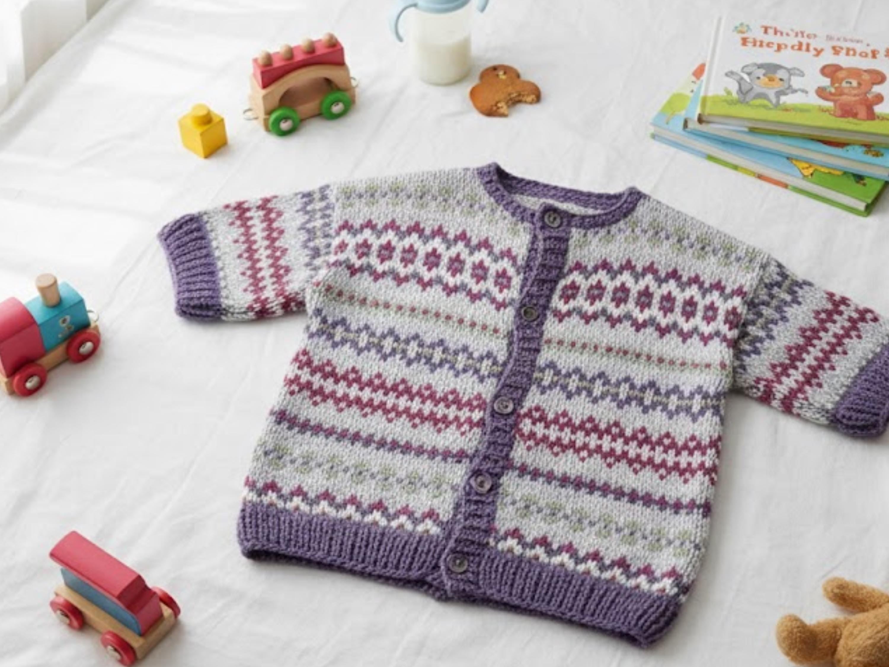Girls Cable Knit Cardigan Pattern | DK Yarn, Sizes 2-10 Years (PDF Pattern)