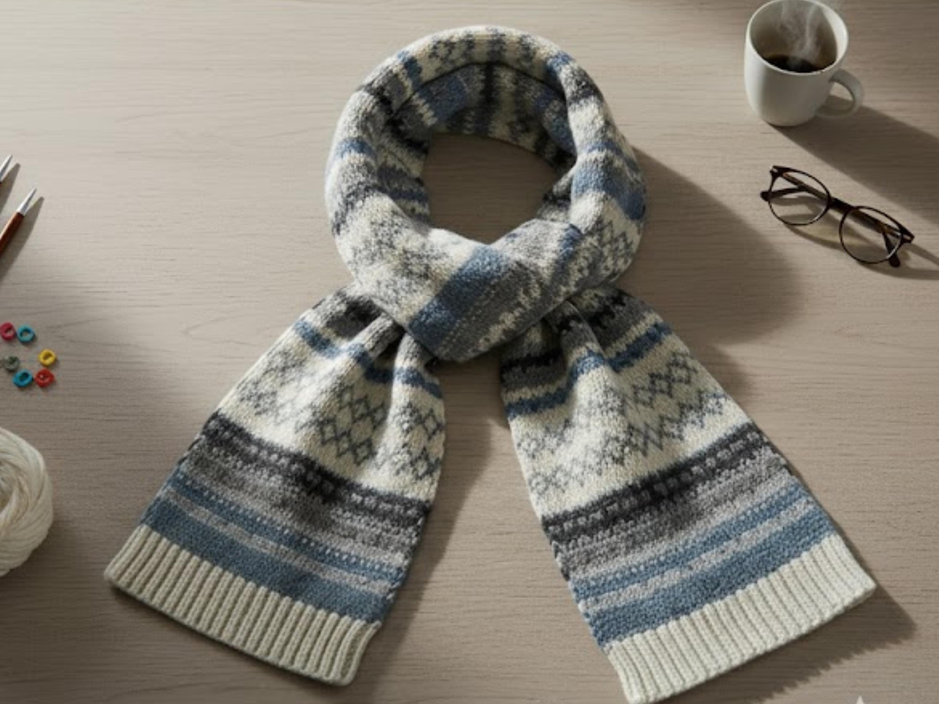 Mens knitted scarf - Men's Scarf Pattern | Easy Ribbed Beginner Pattern (PDF)