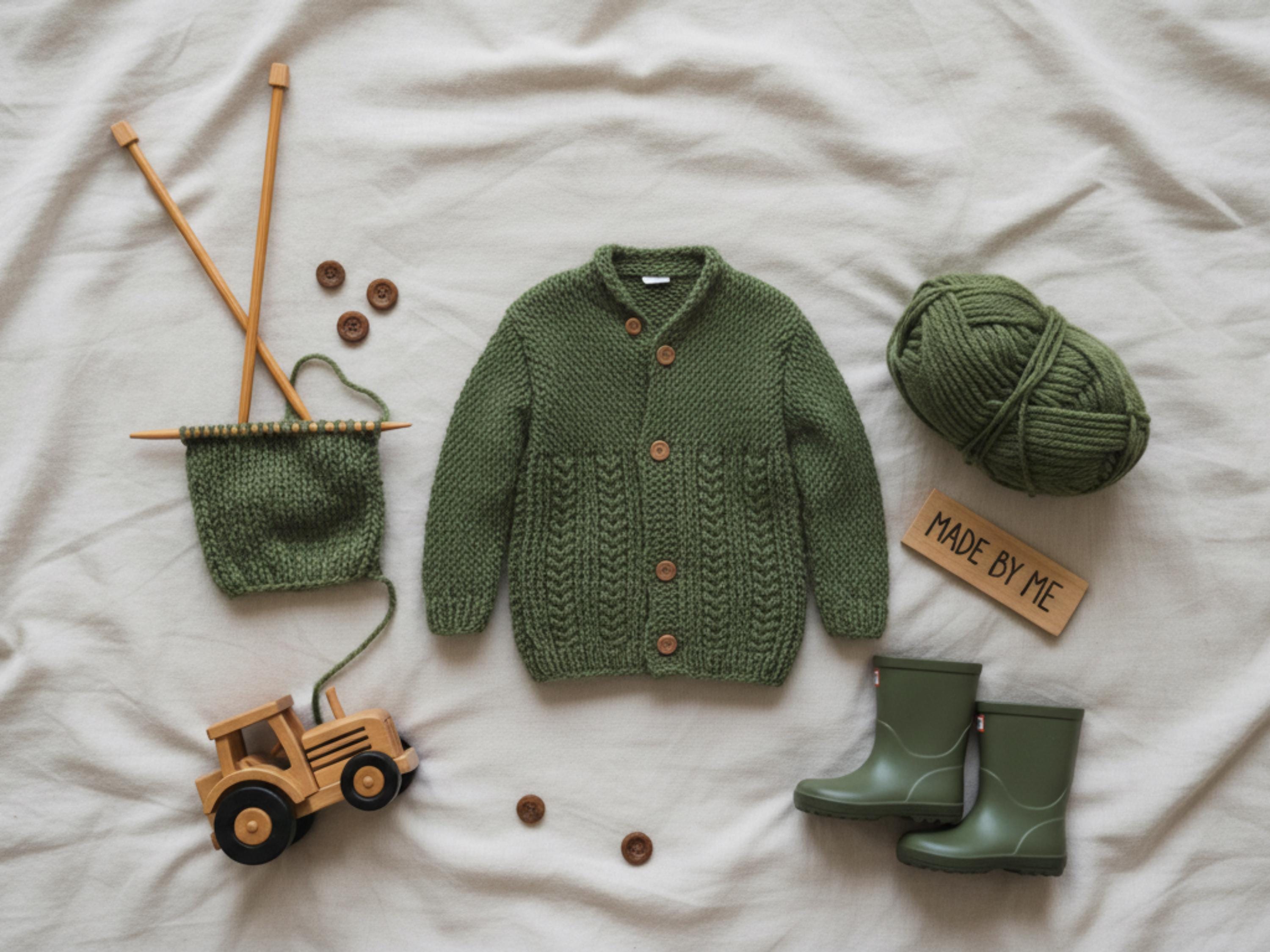 Boys Cable Knit Cardigan Pattern | Classic Jumper (PDF)