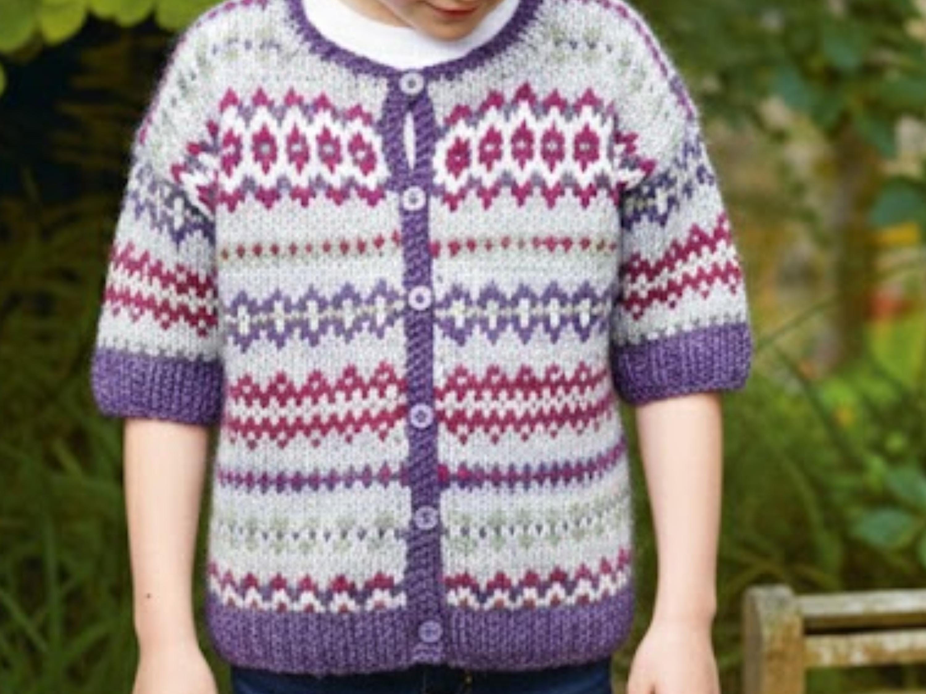Girls Cable Knit Cardigan Pattern | DK Yarn, Sizes 2-10 Years (PDF Pattern)