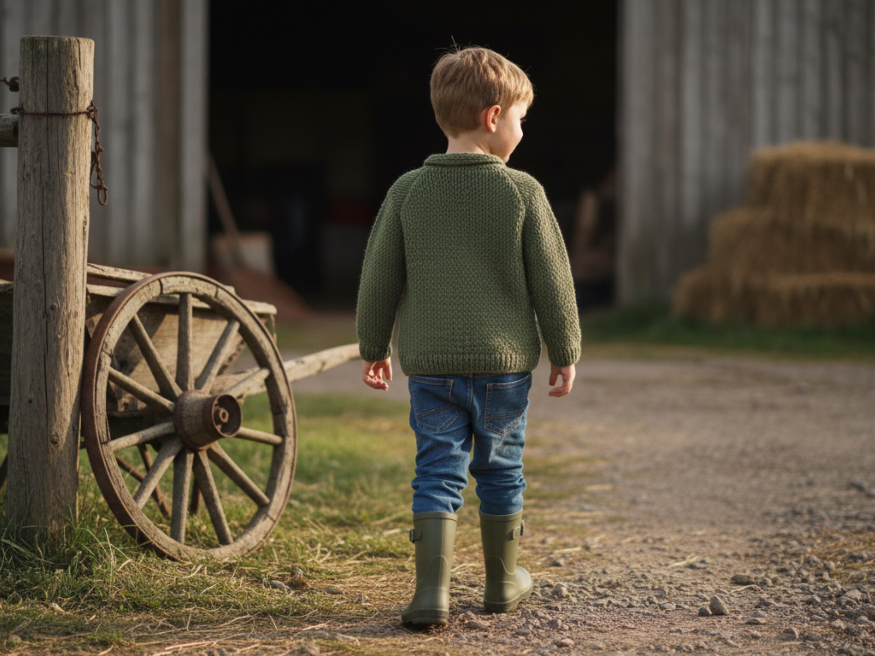 Boys Cable Knit Cardigan Pattern | Classic Jumper (PDF)