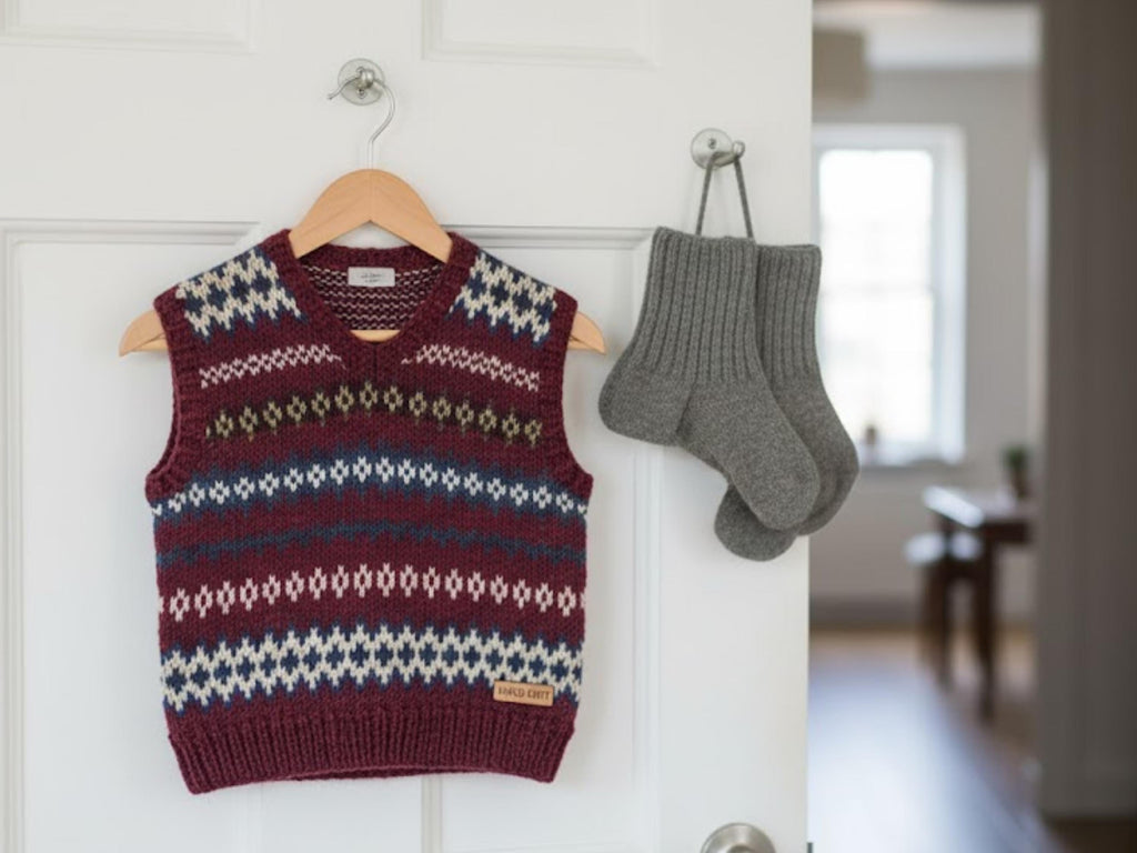Boys Knit Vest Pattern | Vintage 1980s Sweater (PDF Pattern)