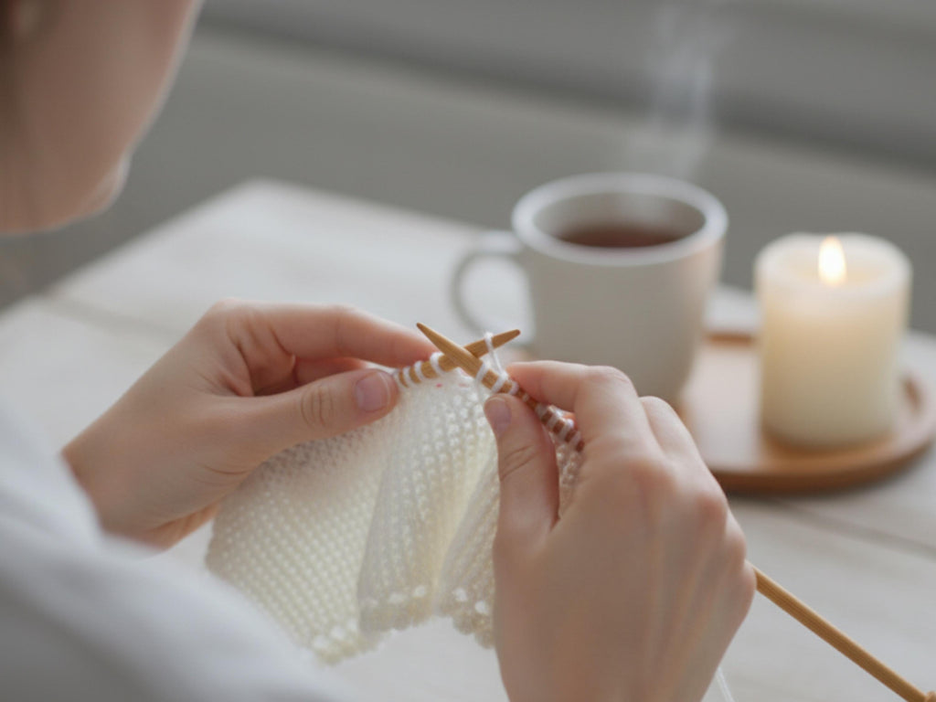 Easy   Scarf Knit Pattern | Vintage Garter Stitch (PDF Pattern)