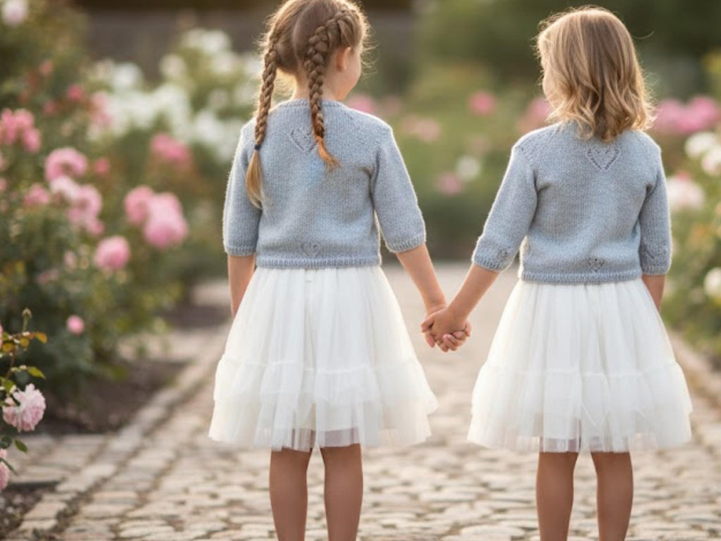 Girls Heart Cardigan Knitting Pattern, Toddler, Sizes 2-11 (PDF Download)