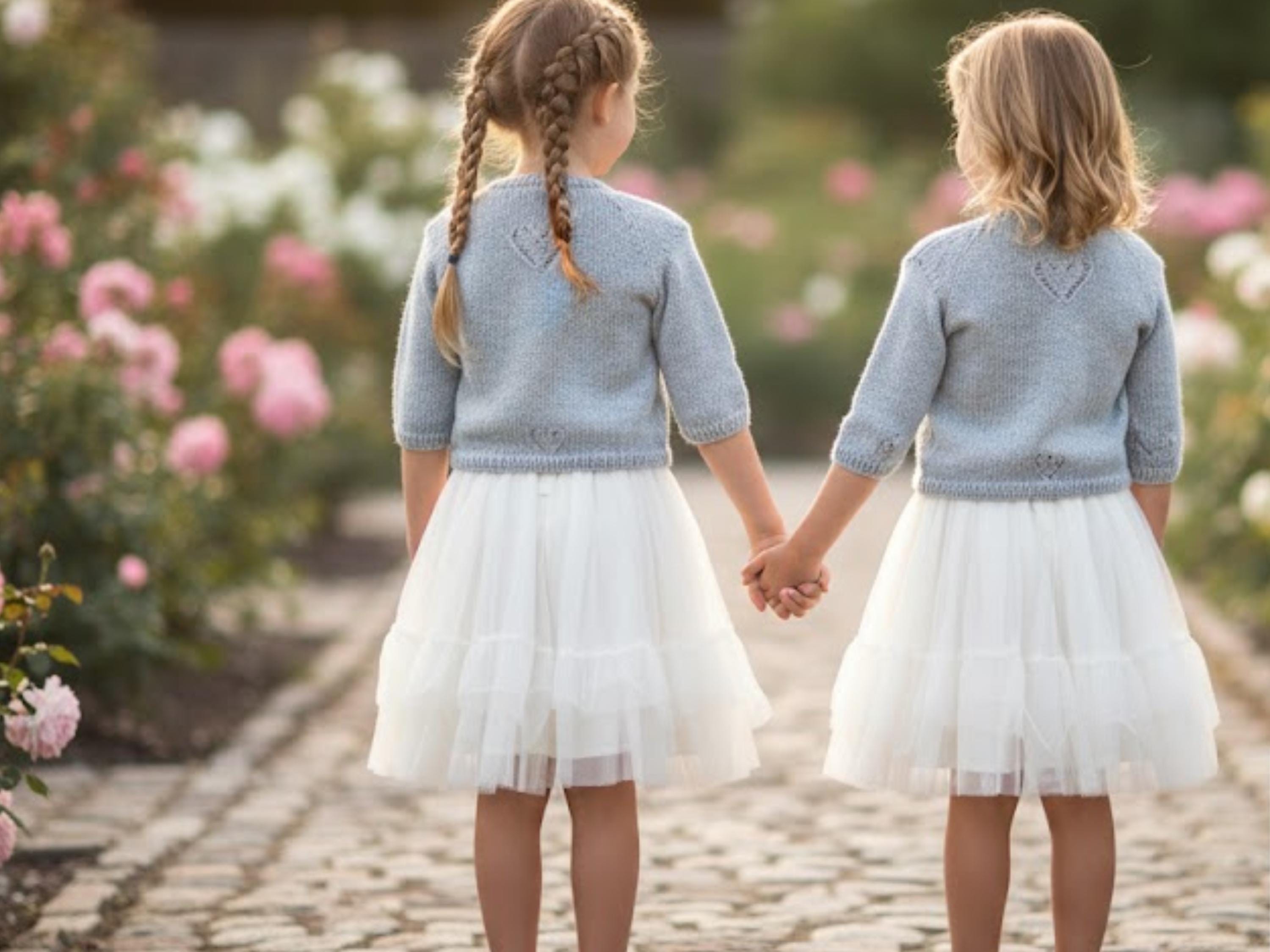 Girls Heart Cardigan Knitting Pattern, Toddler, Sizes 2-11 (PDF Download)