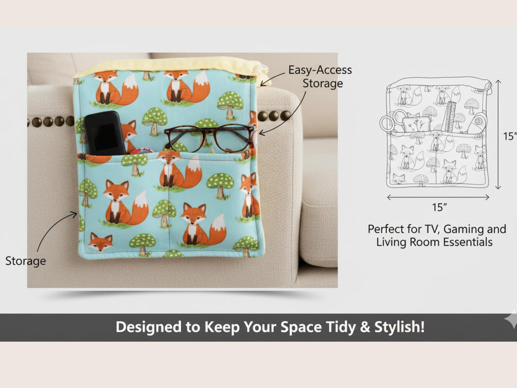 RETIREMENT SALE *Armchair Caddy Sewing Pattern, Reversible Couch Organizer (PDF Pattern)