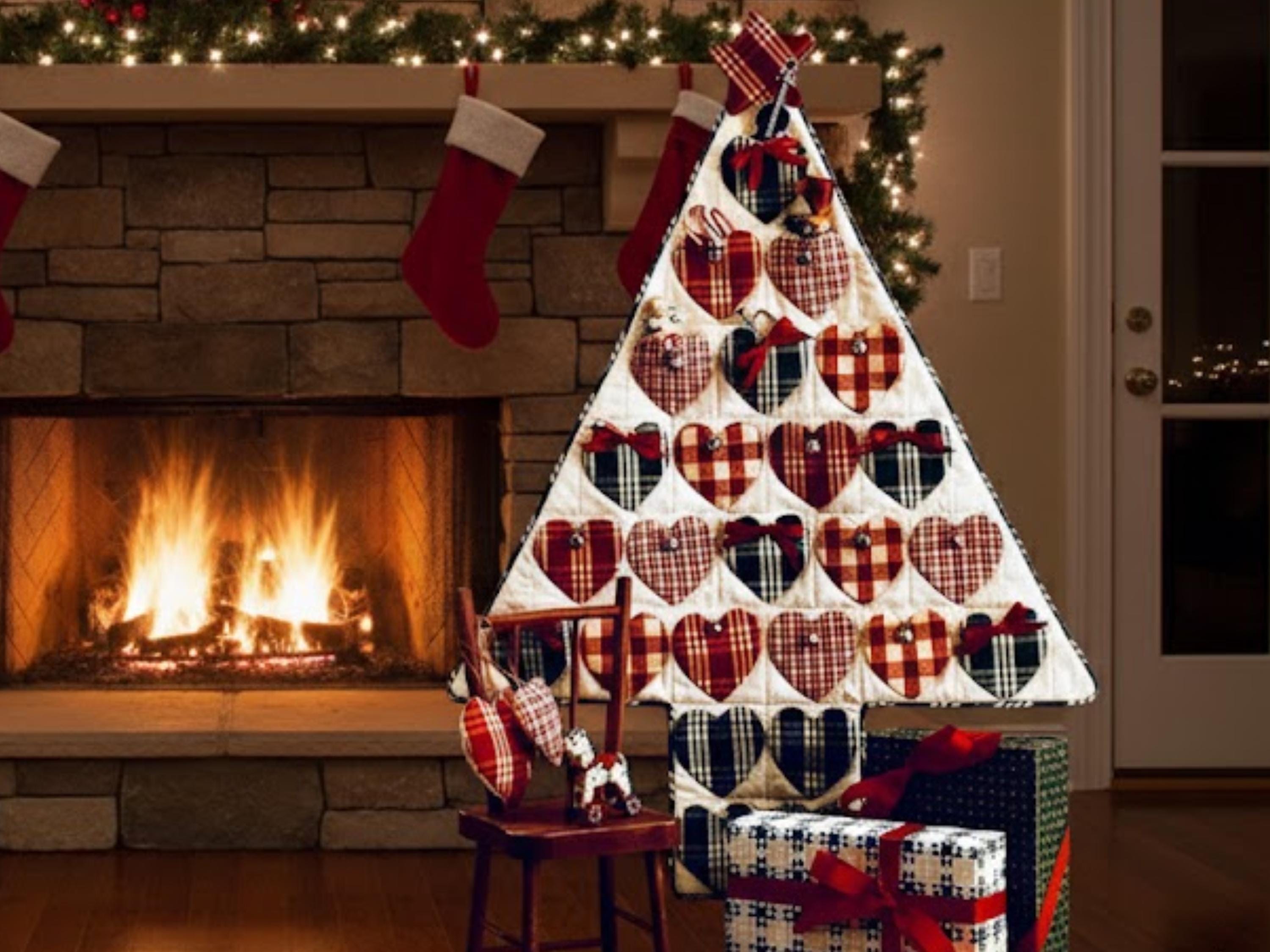 Christmas Sewing Craft -Patchwork Christmas Tree Advent Calendar Sewing Pattern (Digital Download)
