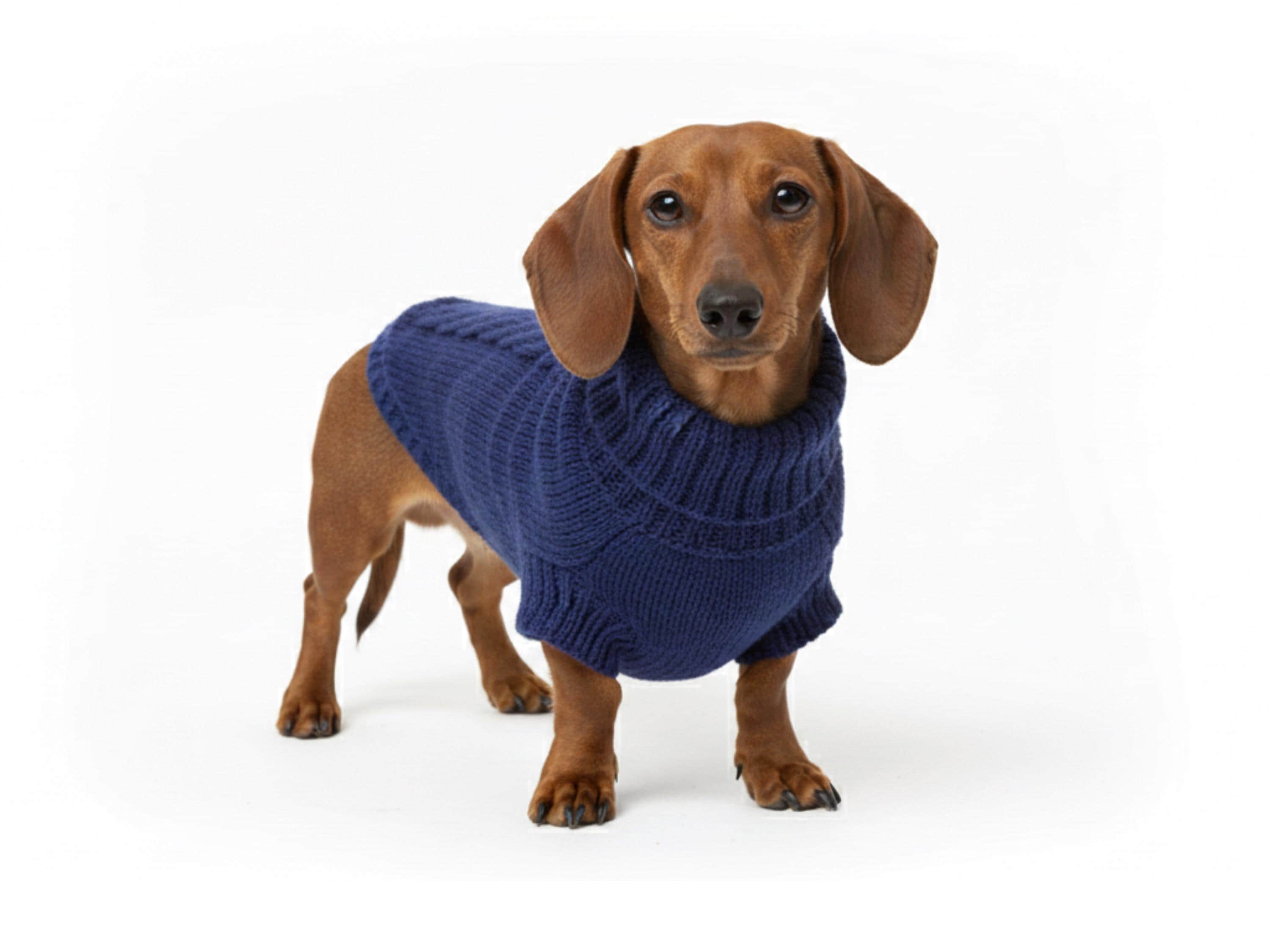 Dog Coat Knitting Pattern (6 Sizes) | Cable Back & Roll-Neck Sweater | DK / 8-Ply / Light Worsted Yarn | Sizes XS–XXL | Fits Chest 23–69 cm