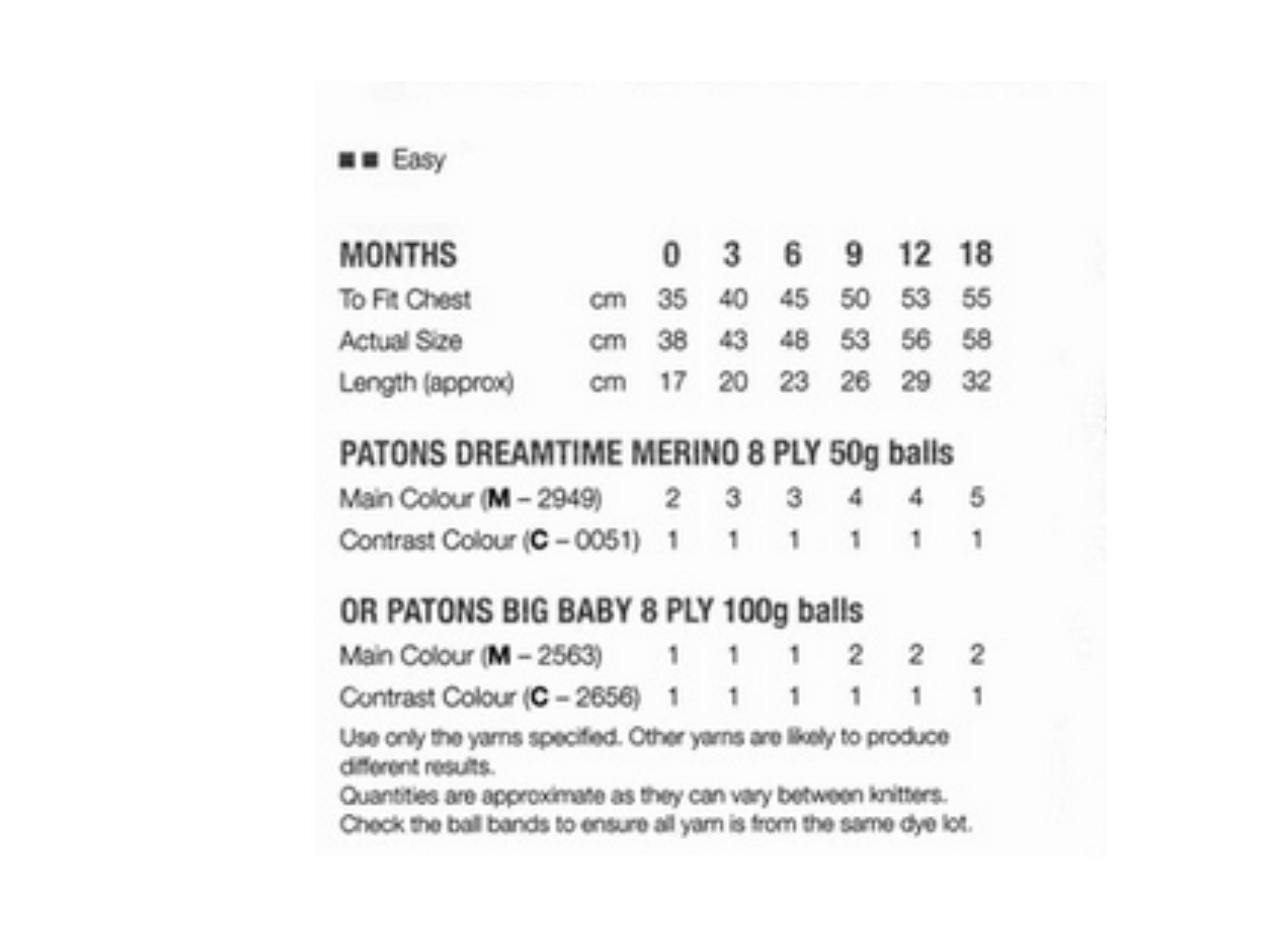 Easy Garter Stitch Child’s Vest Knitting Pattern, 6 Sizes Newborn–18m, DK/8 Ply, PDF (English)