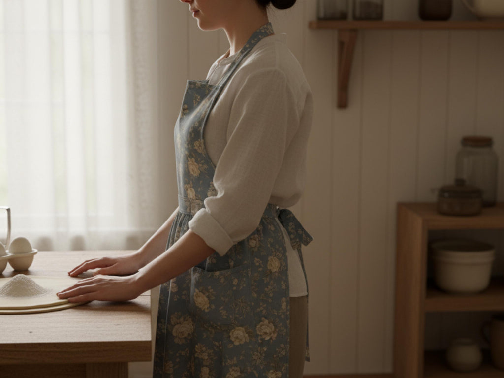 Vintage 1950s Apron Sewing Pattern – Classic Bib Style (Digital PDF)