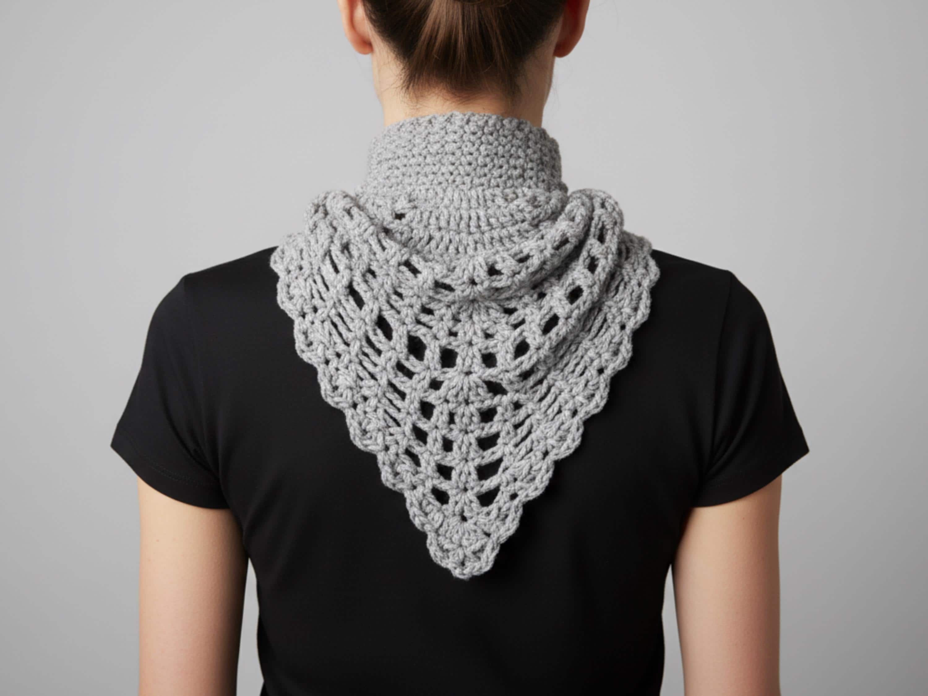 Sophie  Crochet  cowl Pattern-Beginners easy scarf pattern for women-Vintage 1960