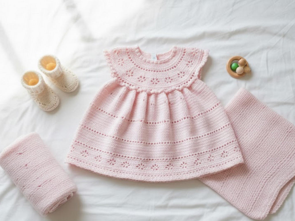 Easy crochet pattern-Girls crochet pattern -dress and shoes pattern-Baby, Toddler Cinderella Dress And Shoes, Crochet Pattern, Lacy Dress