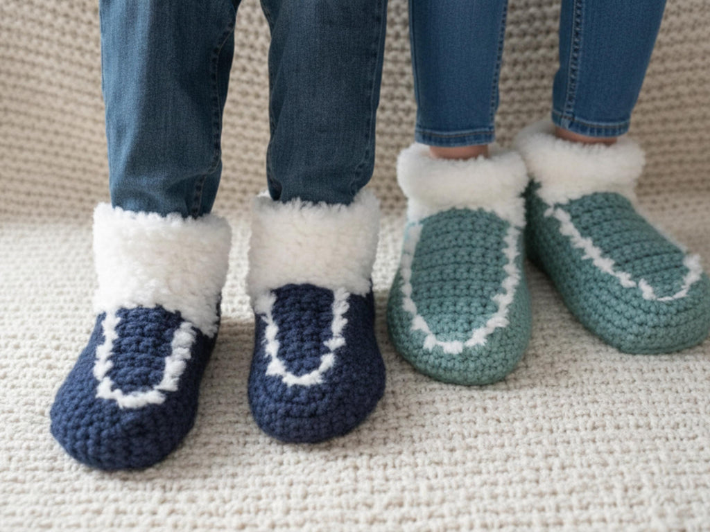 Vintage Unisex Crochet Bootie Slipper Pattern: Adult Sizes Sm-XL (PDF Pattern)