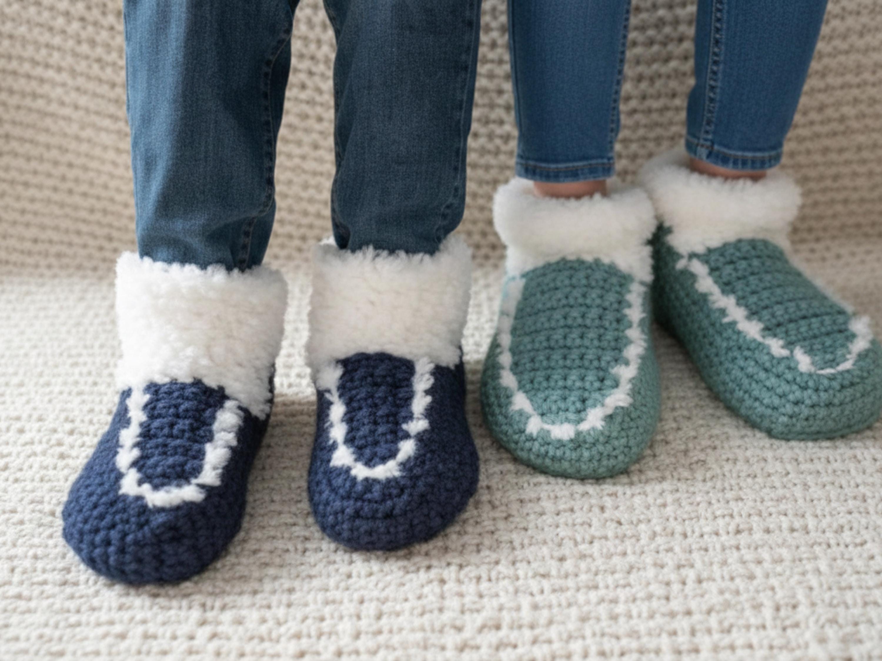 Vintage Unisex Crochet Bootie Slipper Pattern: Adult Sizes Sm-XL (PDF Pattern)