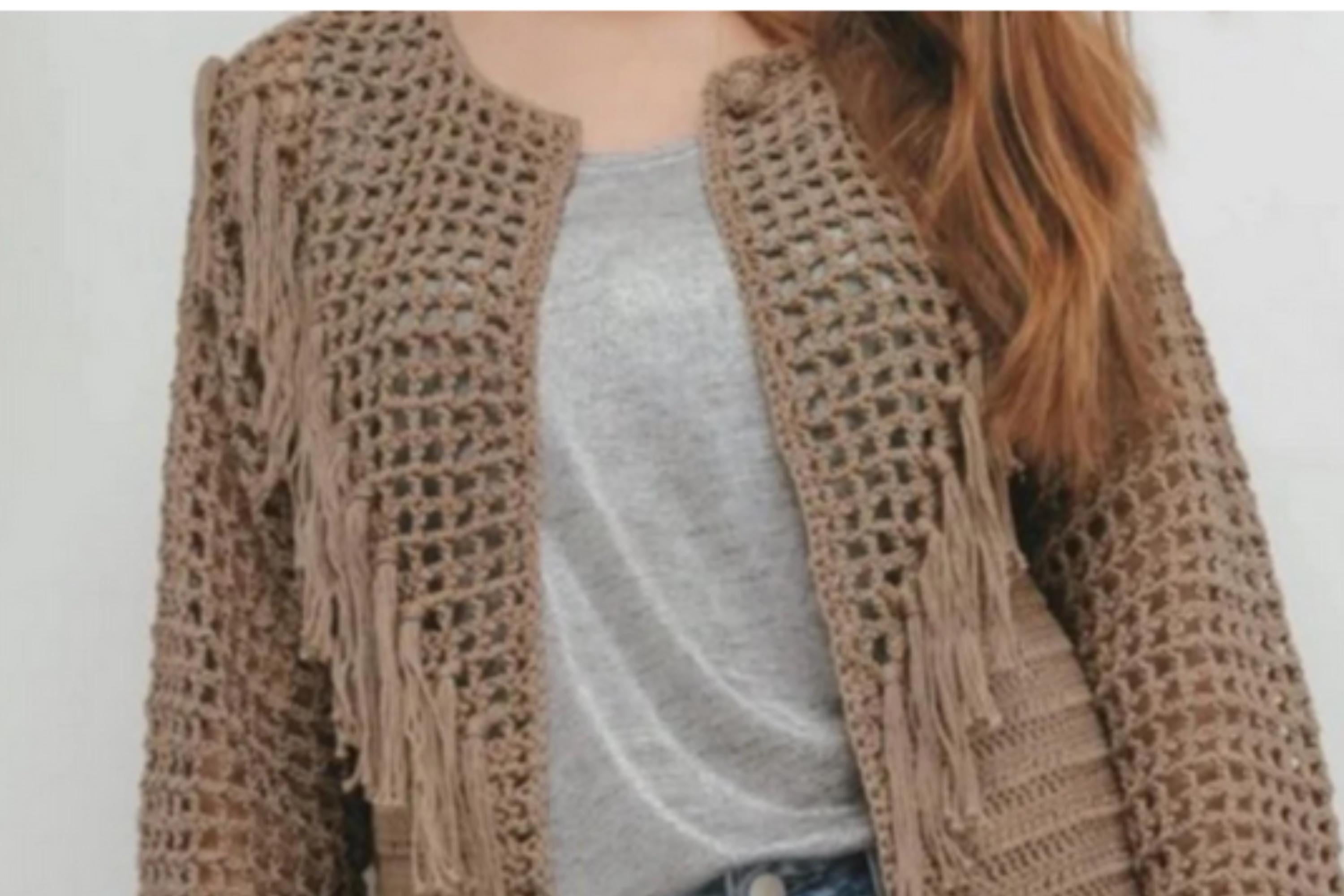 Womens Crochet Vintage Crochet Pattern PDF – Boho Crochet Jacket Pattern PDF – Women’s Cardigan Coat in DK Cotton Yarn- Free crochet journal