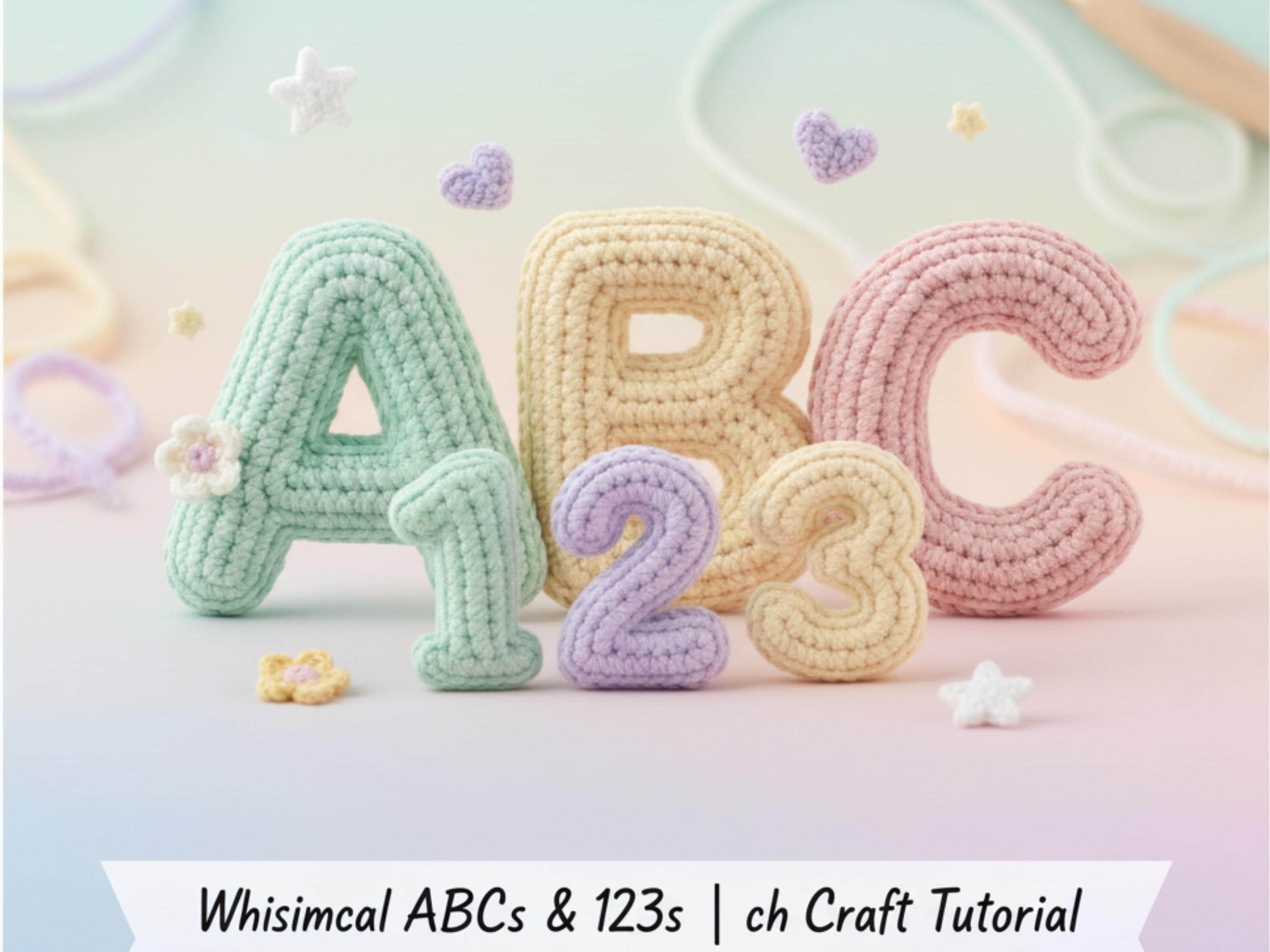 Alphabet Crochet Pattern | Crochet Letters & Numbers PDF | ABC Amigurumi Tutorial | DIY Crochet Pattern Instant Digital Download