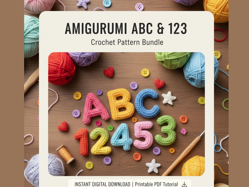 Alphabet Crochet Pattern | Crochet Letters & Numbers PDF | ABC Amigurumi Tutorial | DIY Crochet Pattern Instant Digital Download