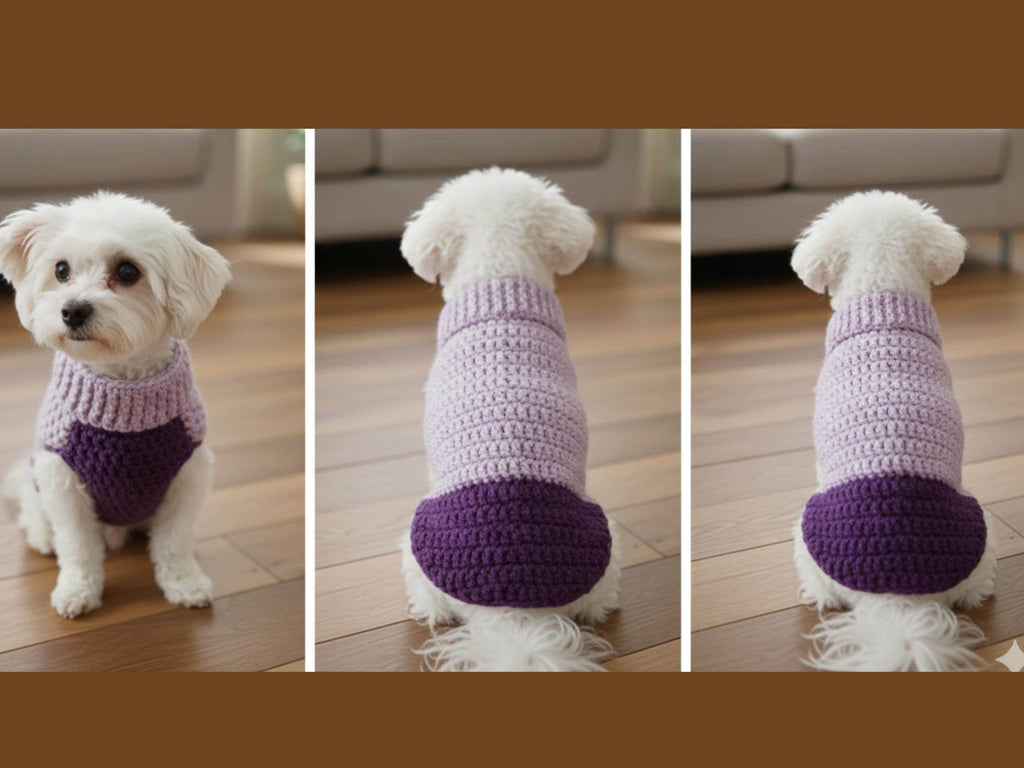 Crochet dog Sweater Pattern PDF – Easy DIY Pet Sweater for Small, Medium &Large dogs- Instant Download, Beginner-Friendly Crochet Tutorial