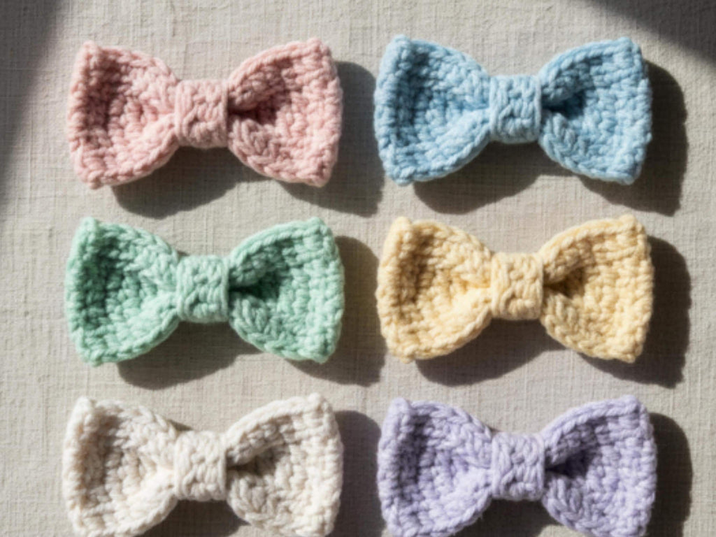 Crochet Bow Pattern PDF – Hair Clip, Headband, Gift & Decor Tutorial, Advanced-Beginner