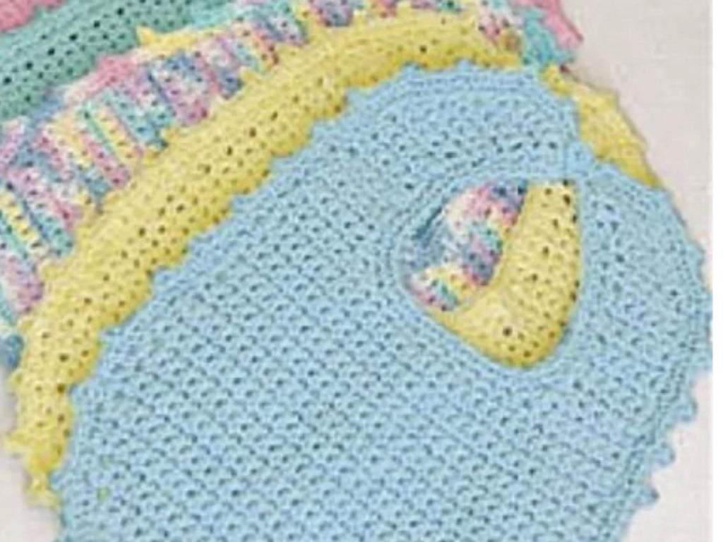 Easy Beginner Baby Crochet Bib and booties pattern- PDF -Instant download-English