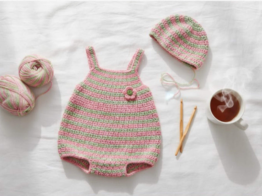 Baby Crochet romper - Vintage Baby Crochet Romper & Hat Pattern PDF • Fits 3–6 Months • Worsted Weight Yarn • Easy Crochet Outfit