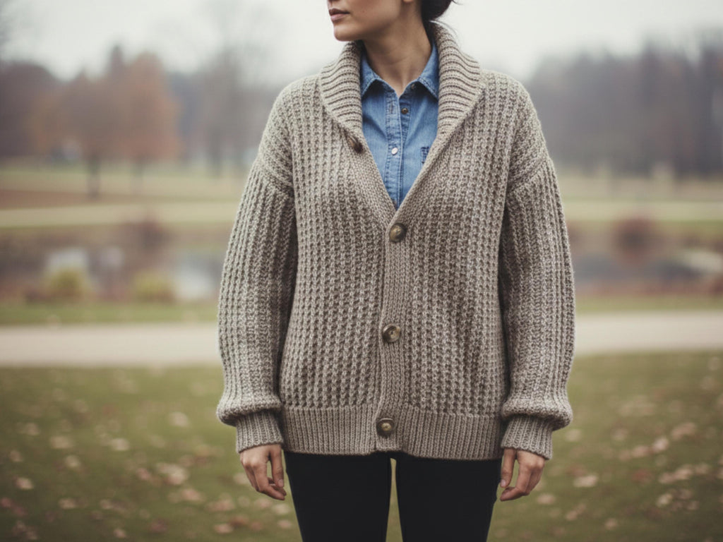 Womens Crochet Crochet Cardigan Pattern PDF | Oversized Slouchy Sweater with Long Sleeves | Easy DIY Handmade Cardigan Tutorial for Beginners
