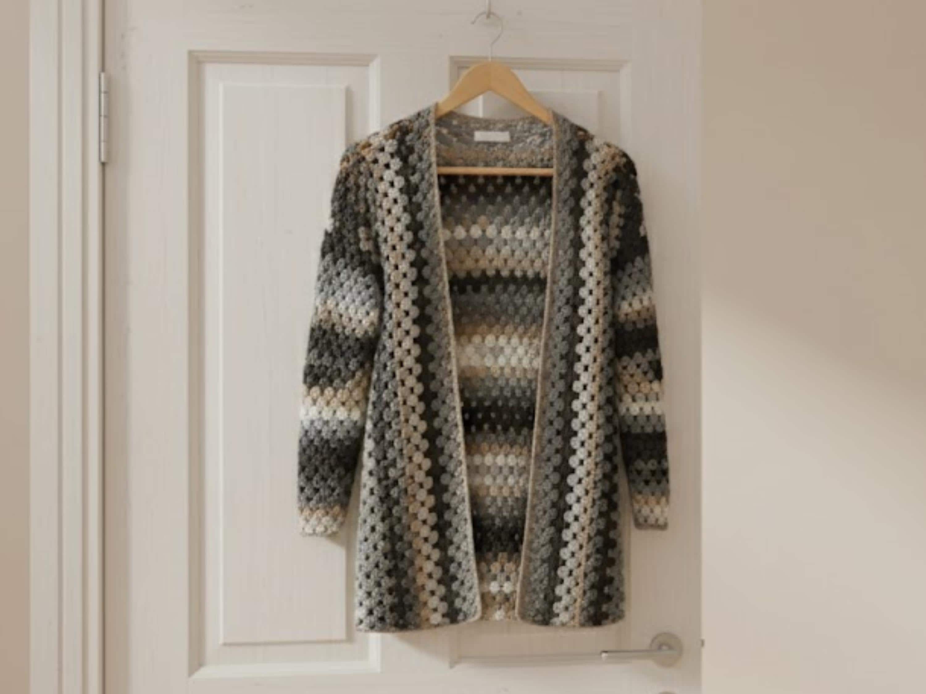 Womens Crochet Crochet Cardigan pdf pattern Granny square cardigan pattern, cardigan crochet pattern, easy cardigan pdf