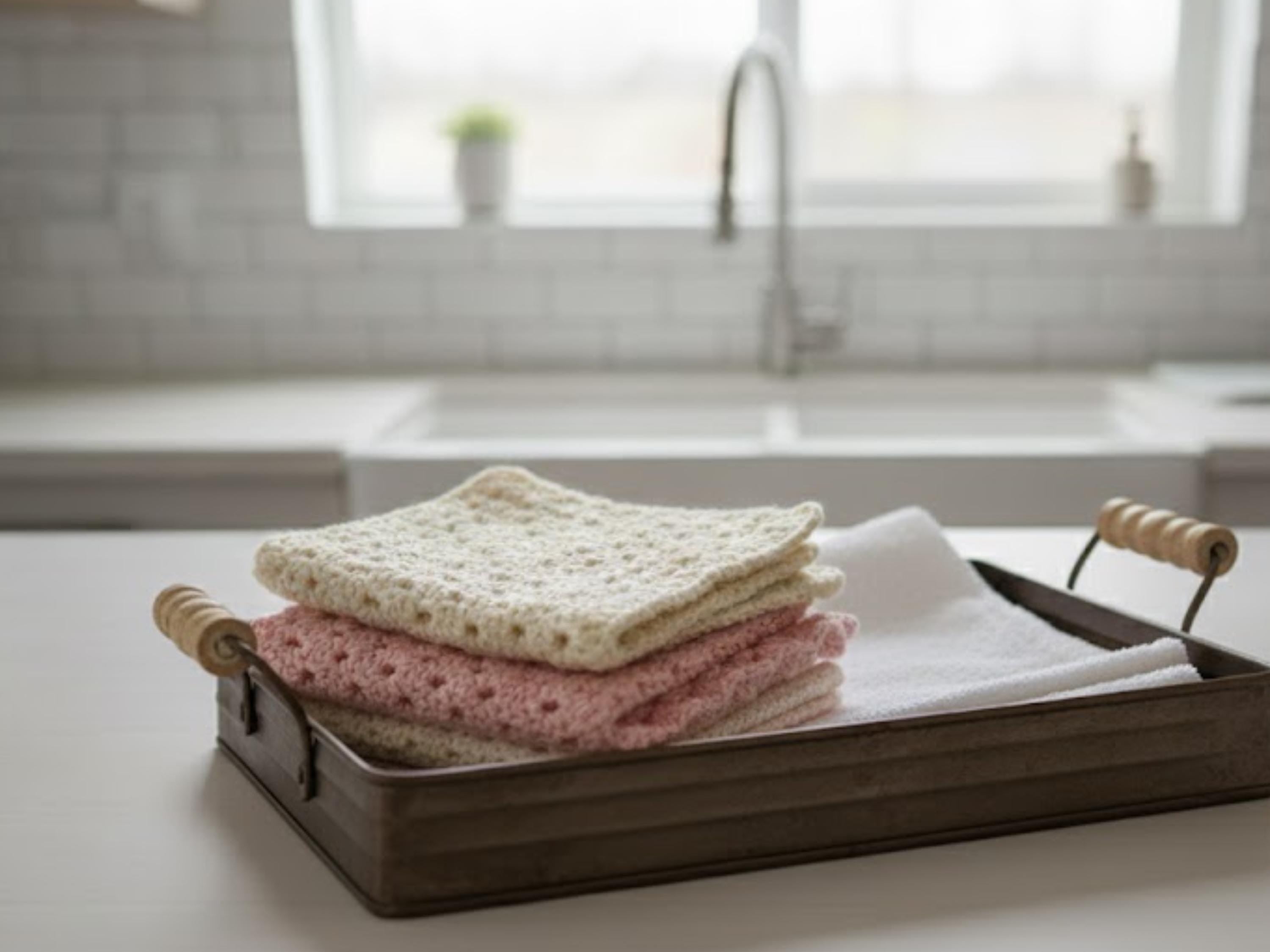 Dishcloth Pattern - Cotton Crochet Washcloth PDF - Easy Digital Download for Beginners & Home Decor