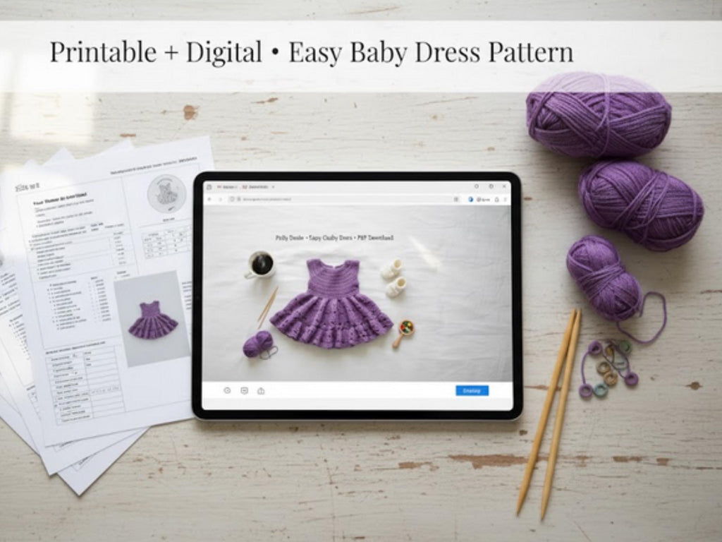 EASY Baby Crochet Pattern PDF Frilled Dress Ruffled Dress Yoke Party Summer Sun Lace Frilly Berry and Shell Stitch