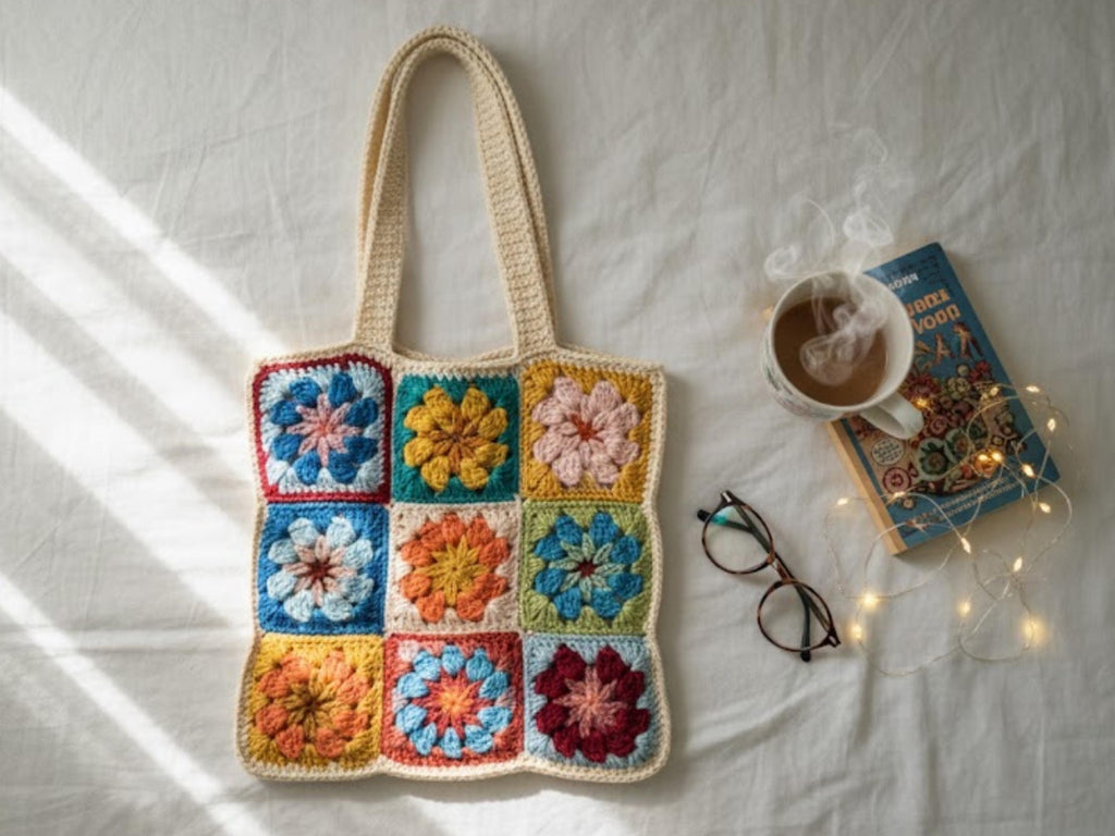 Easy Crochet Daisy Bag Pattern | Beginner Friendly Granny Square Tote | Flower Bag Tutorial PDF | Instant Download